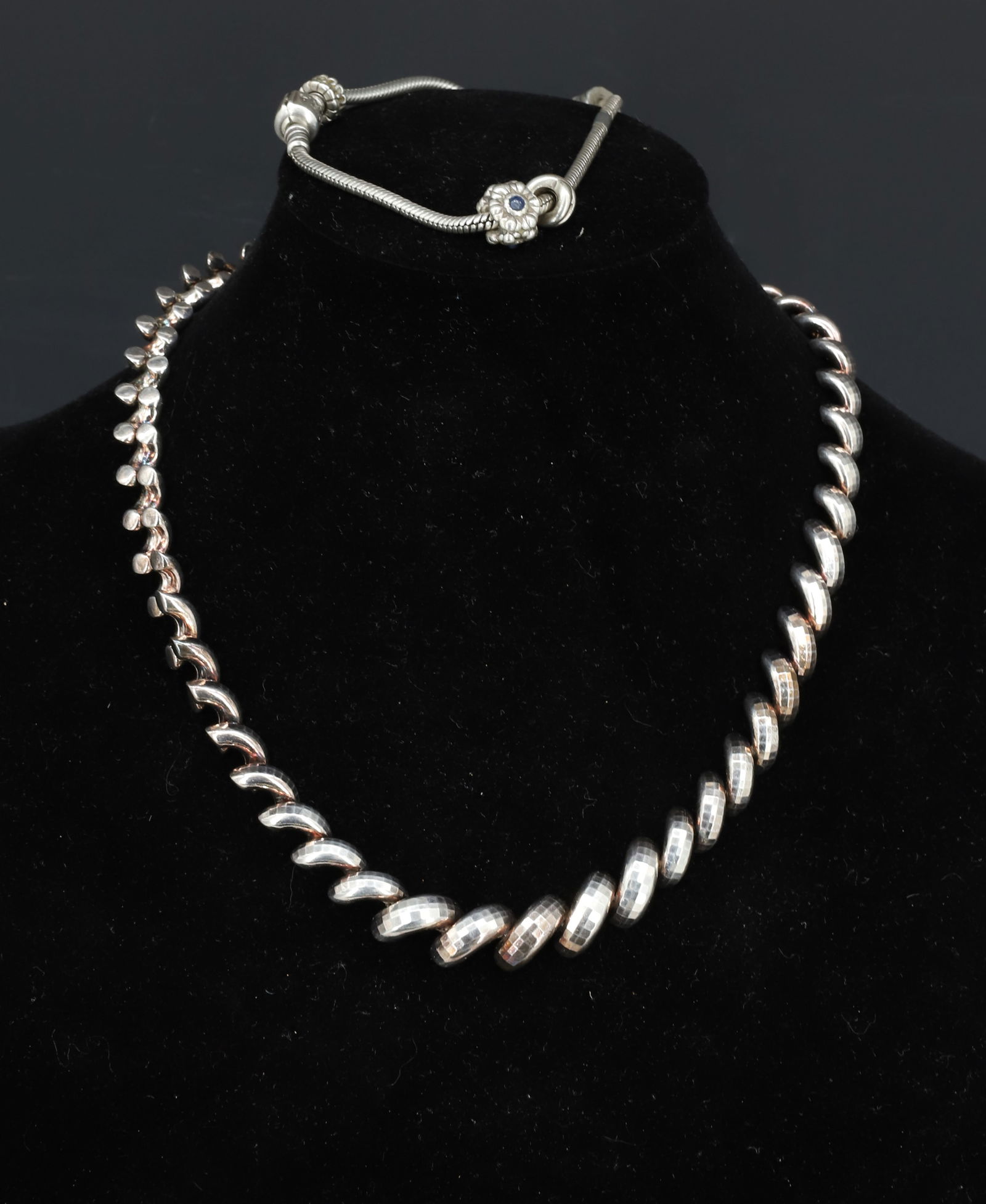 (2) STERLING SILVER NECKLACE/BRACELET (1 of 4)