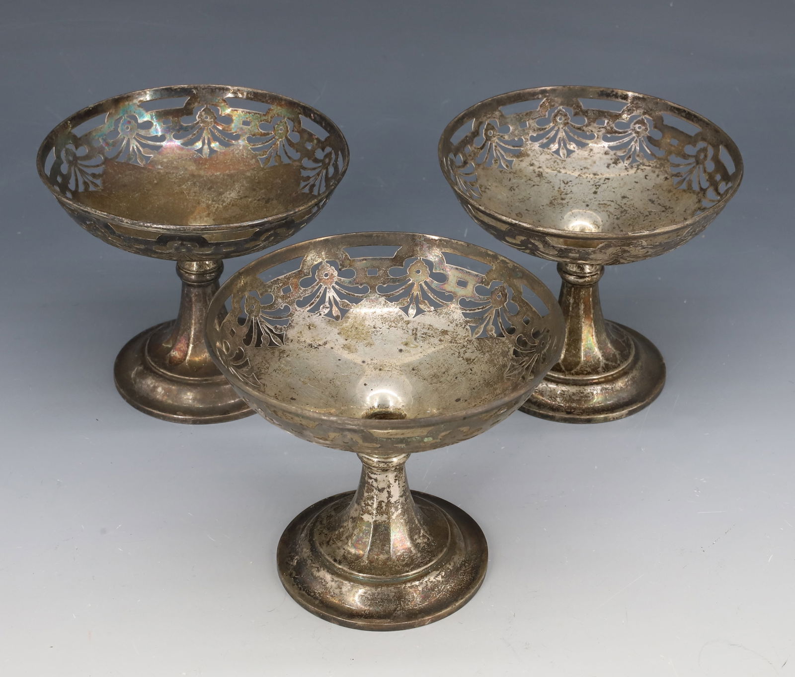 (3) STERLING SILVER DESSERT BASES (1 of 2)