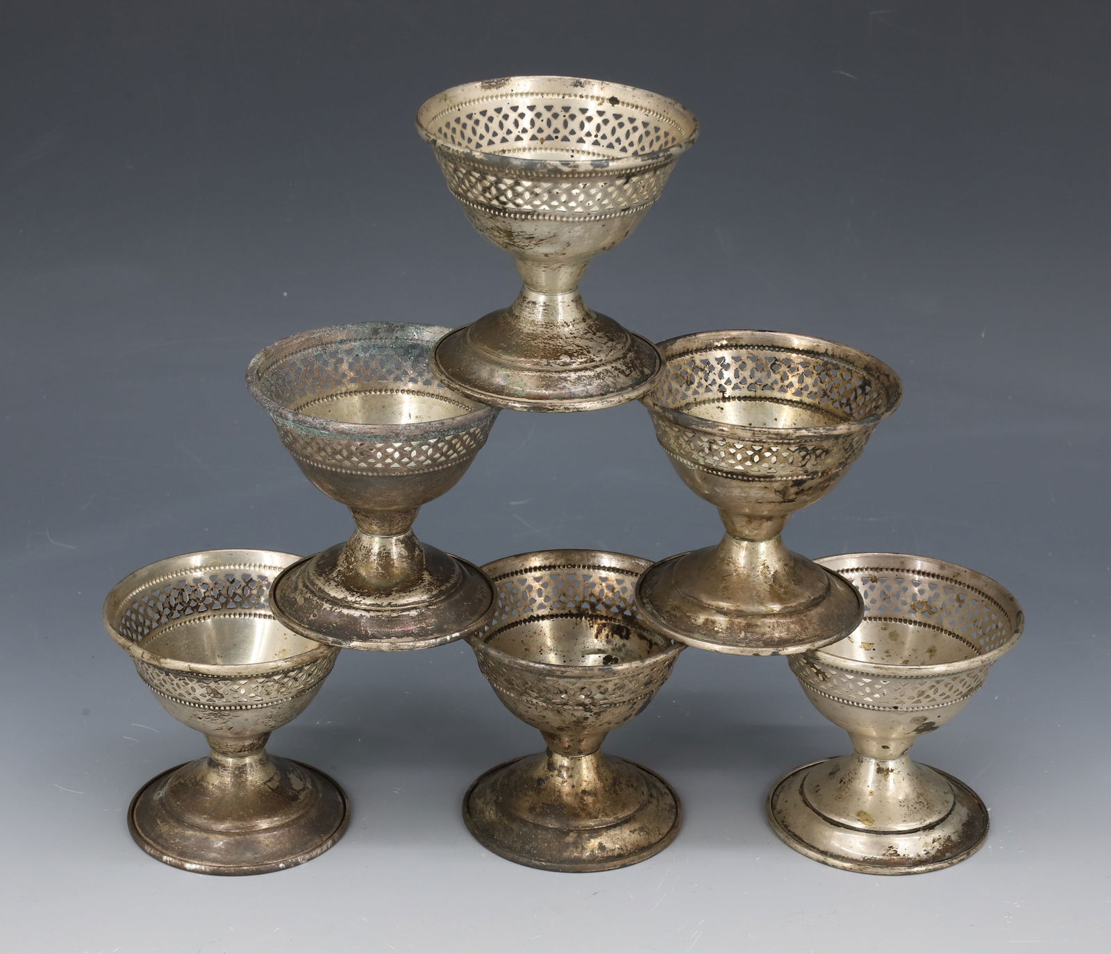 (6) STERLING SILVER DESSERT BASES (1 of 3)