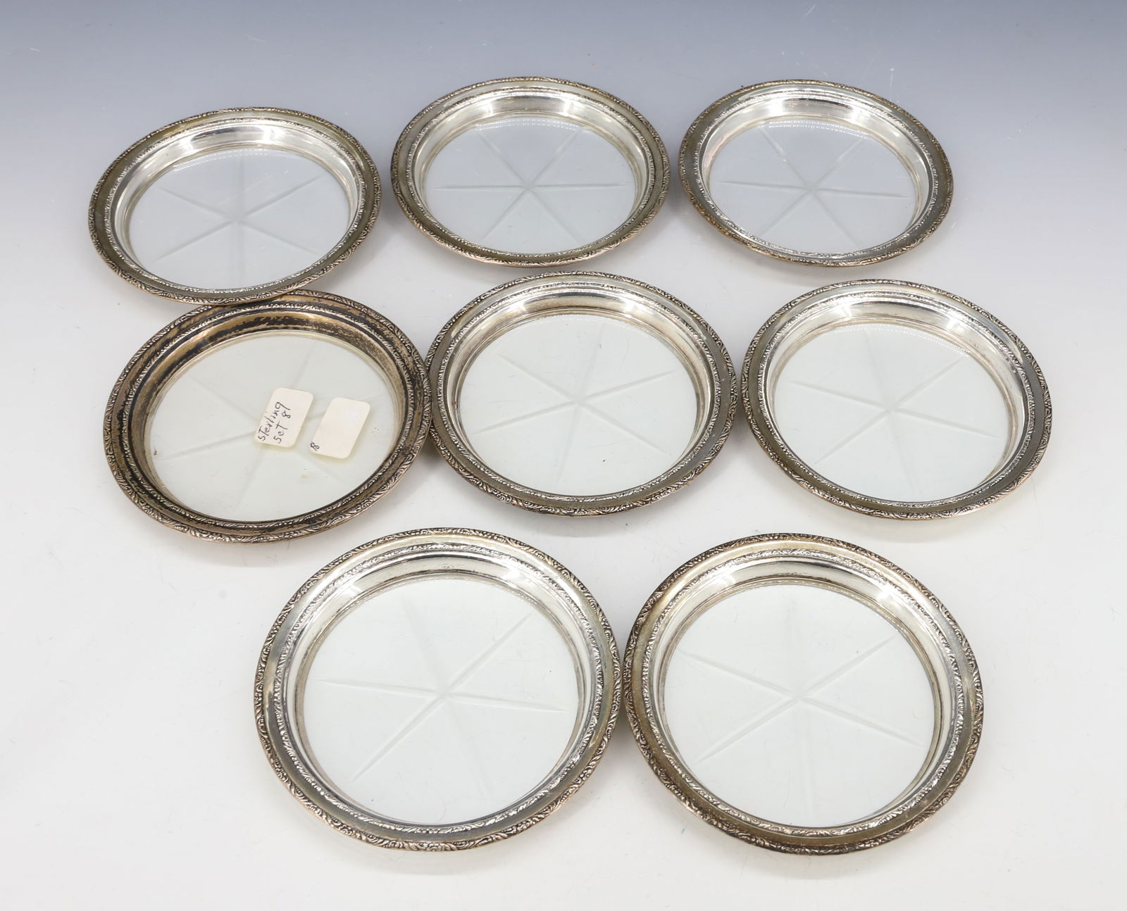 STERLING SILVER COASTER SET - 4
