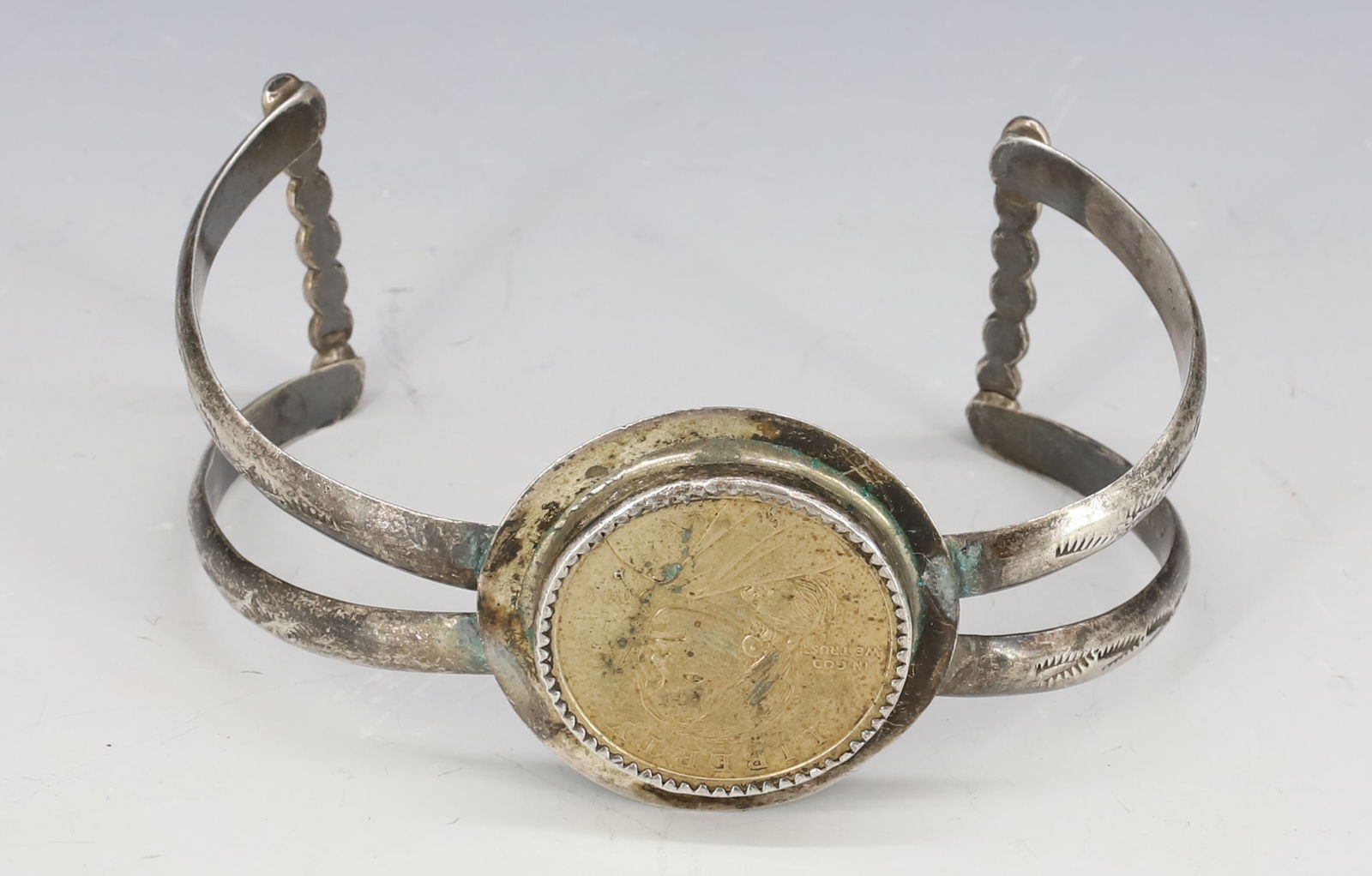 (2) NATIVE AMERICAN SILVER CUFFS - 2