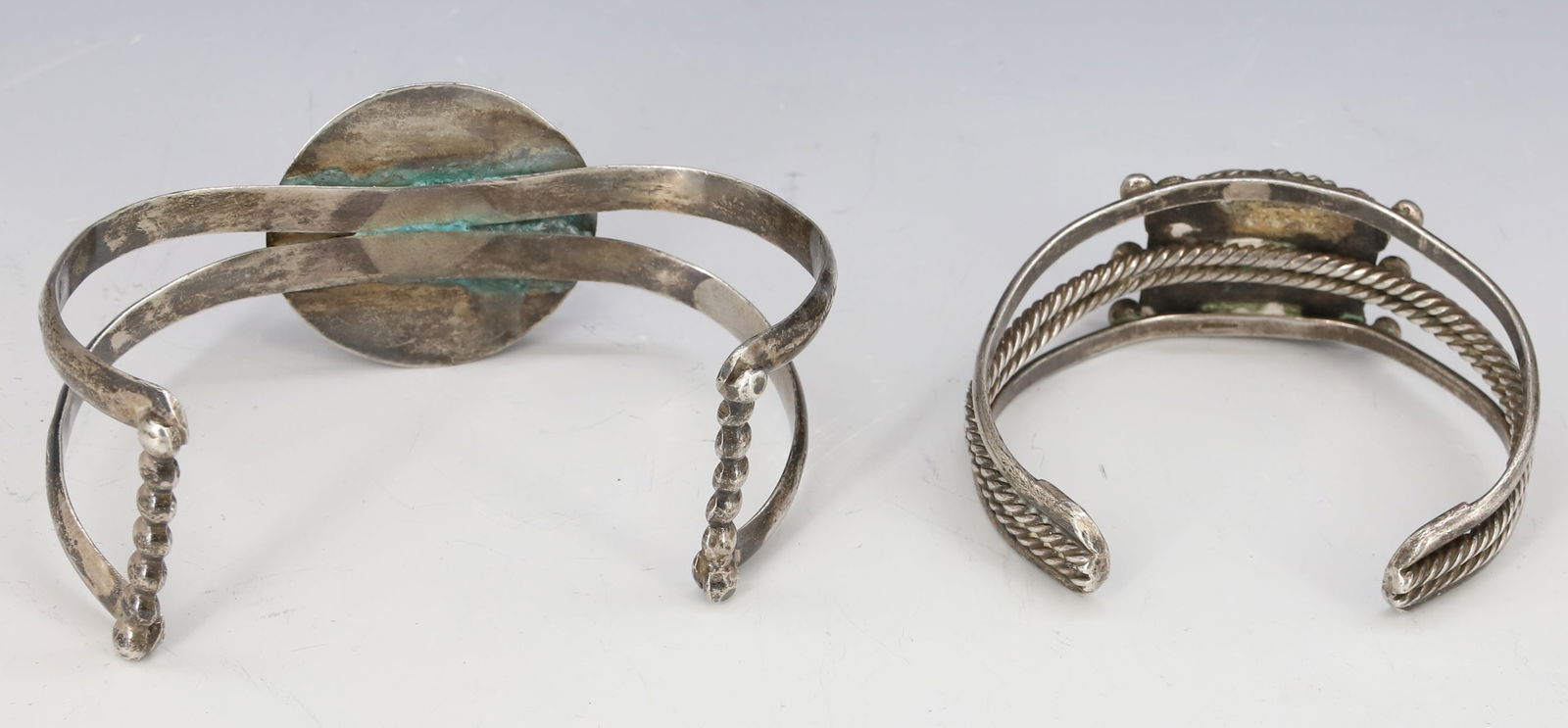 (2) NATIVE AMERICAN SILVER CUFFS - 4