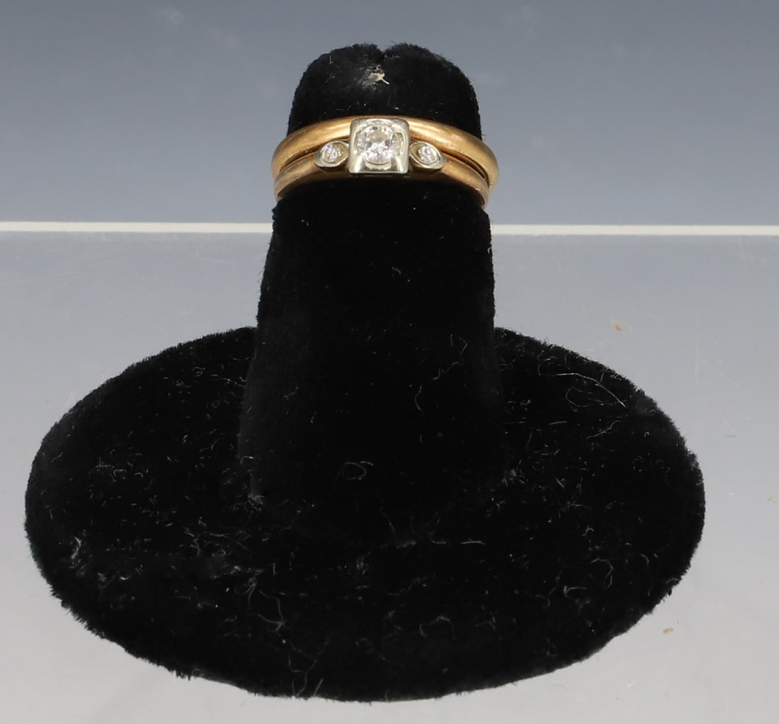 14K DIAMOND RING/WEDDING BAND (1 of 3)