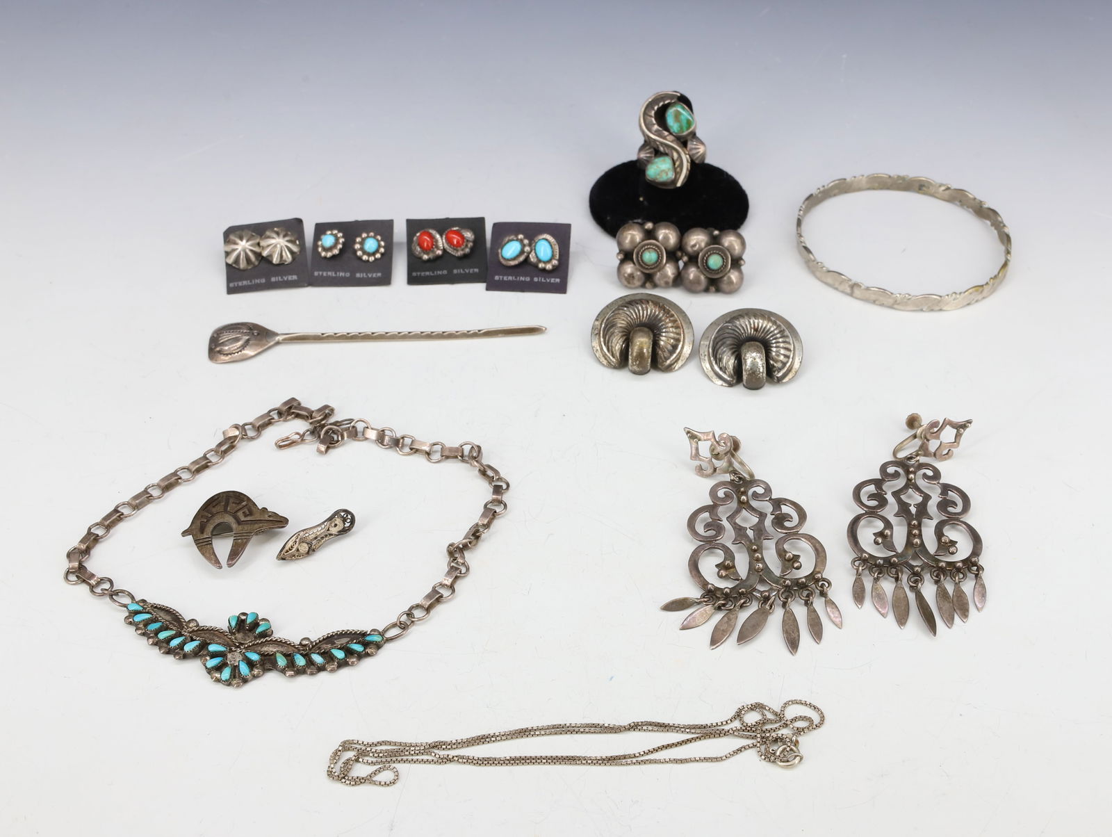 SILVER JEWELRY NATIVE AMERICAN, MEXICO (1 of 5)