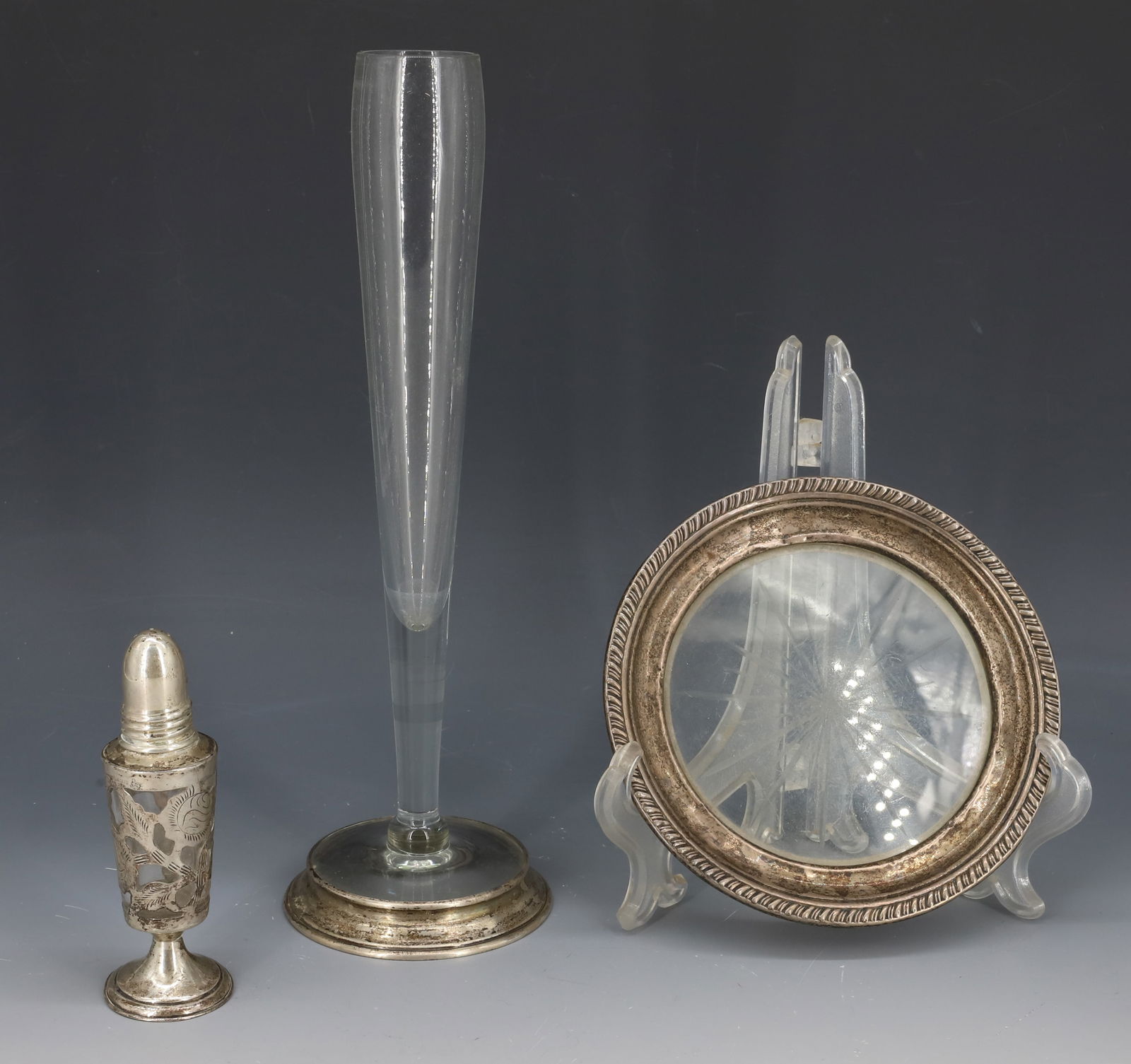 STERLING SILVER AND GLASS ITEMS (1 of 3)