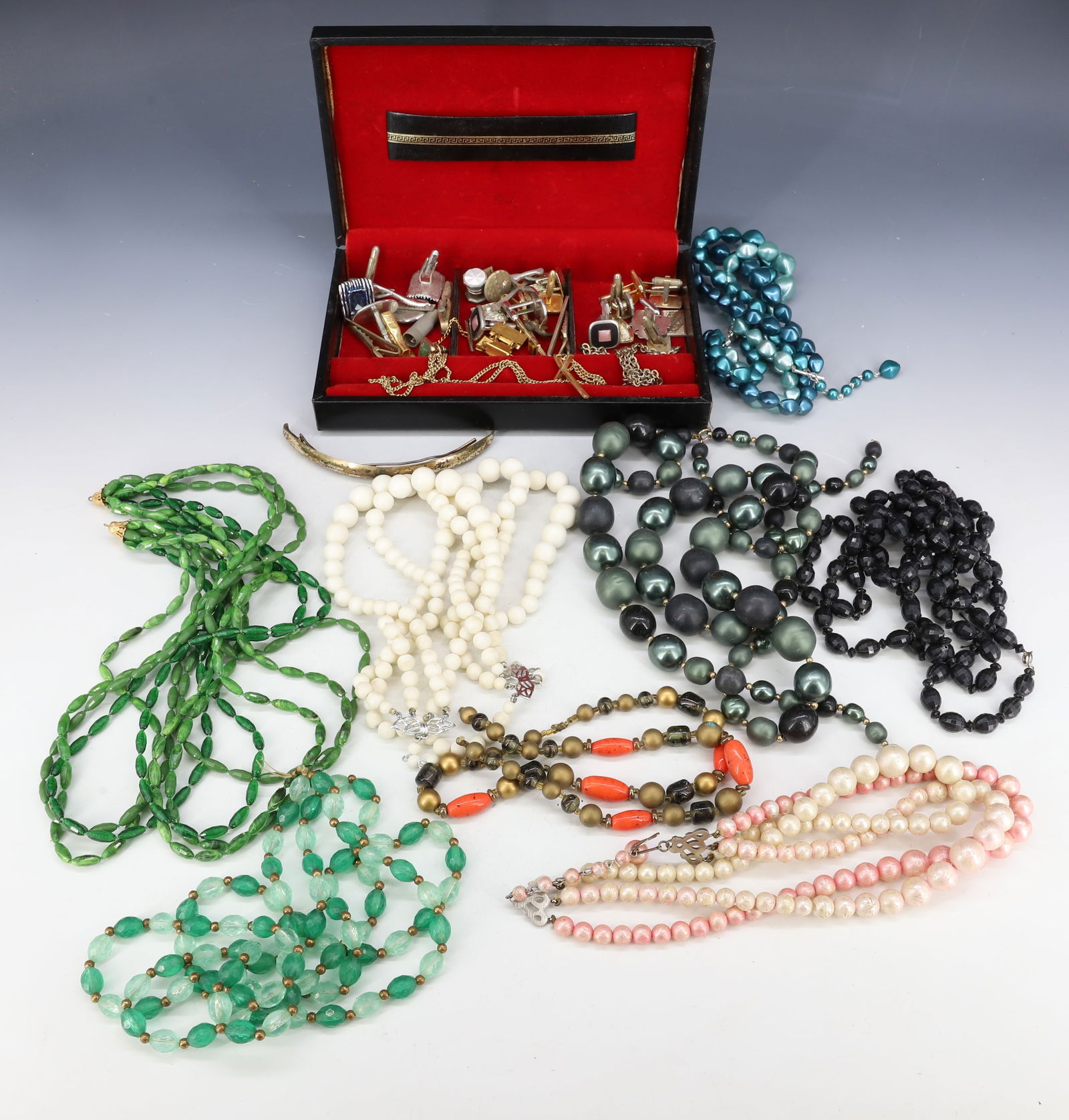 CUFFLINKS, BEAD STRANDS (1 of 3)