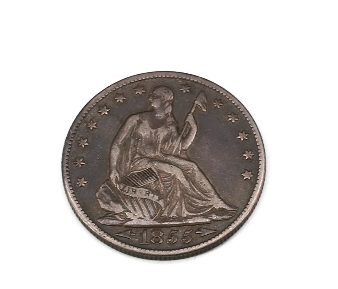 1855 SEATED HALF DOLLAR (1 of 2)
