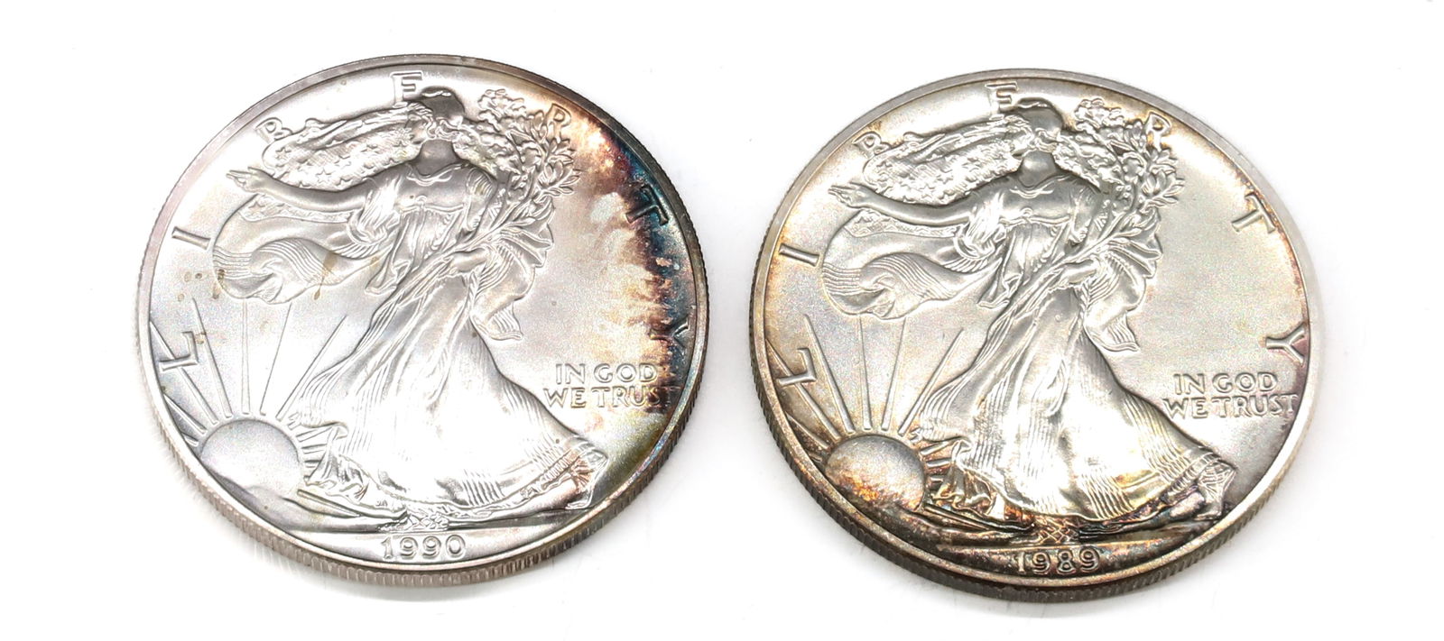 (2) SILVER AMERICAN EAGLE DOLLARS (1 of 2)