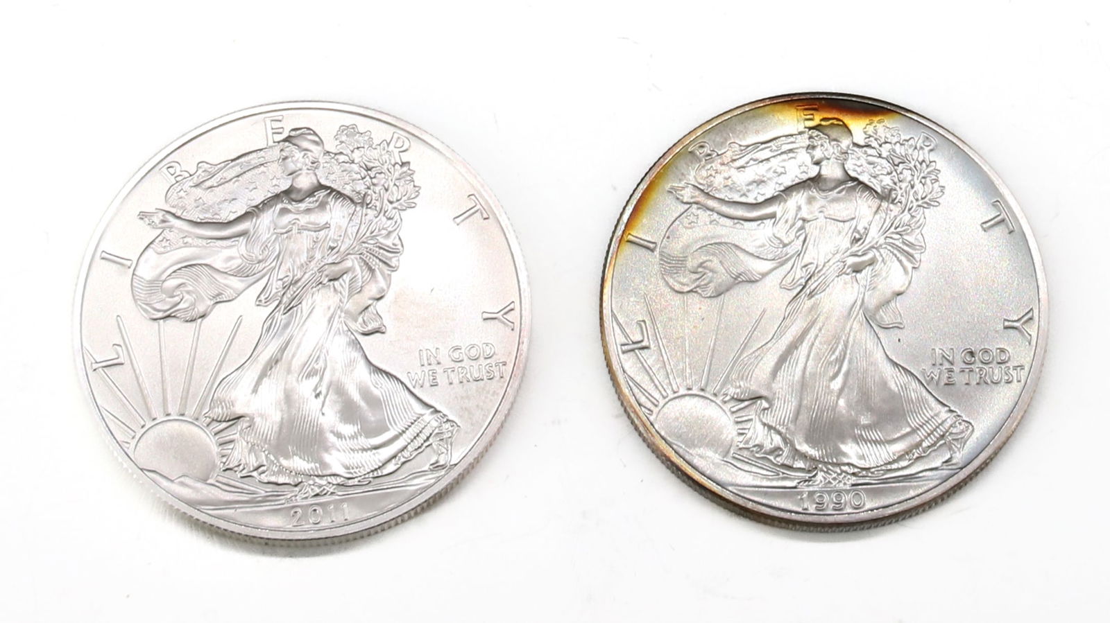 (2) SILVER AMERICAN EAGLE DOLLARS (1 of 2)