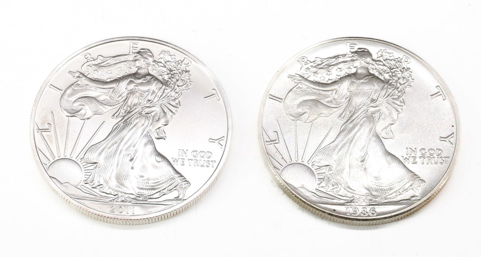 (2) SILVER AMERICAN EAGLE DOLLARS (1 of 2)