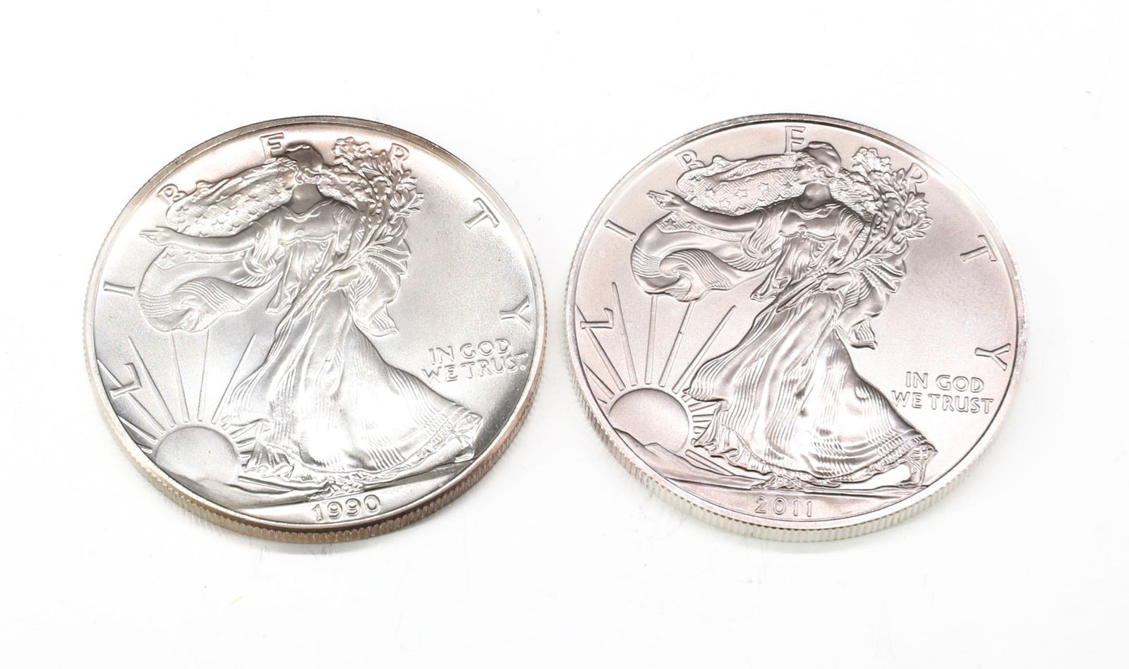 (2) SILVER AMERICAN EAGLE DOLLARS (1 of 2)