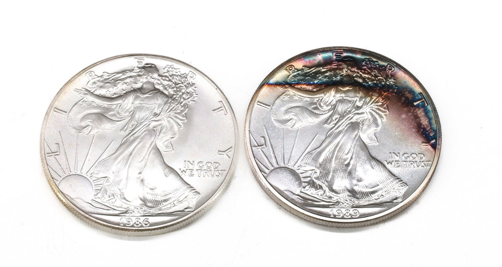(2) SILVER AMERICAN EAGLE DOLLARS (1 of 2)