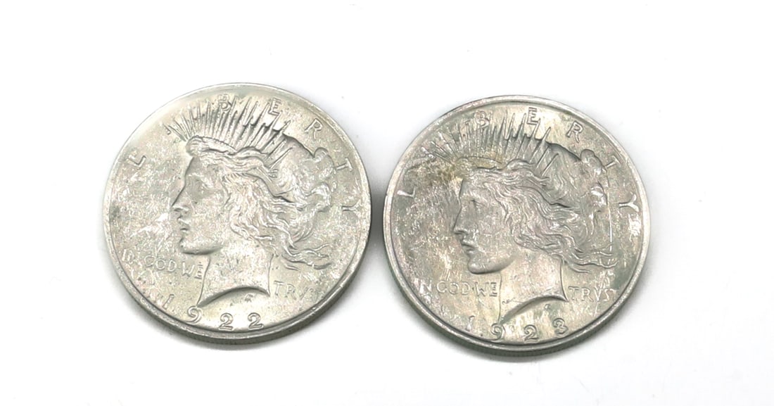 1922 AND 1923 PEACE DOLLARS (1 of 2)