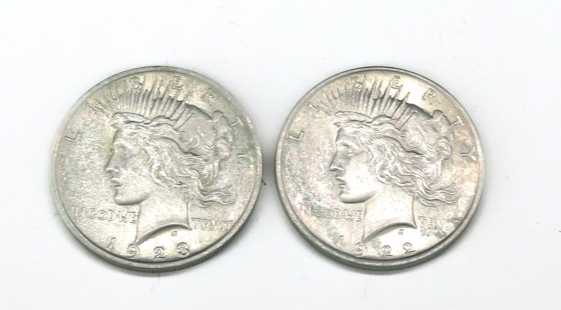 1922 AND 1923 PEACE DOLLARS (1 of 2)