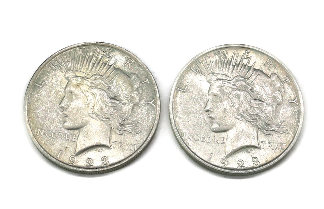 1922 AND 1923 PEACE DOLLARS (1 of 2)