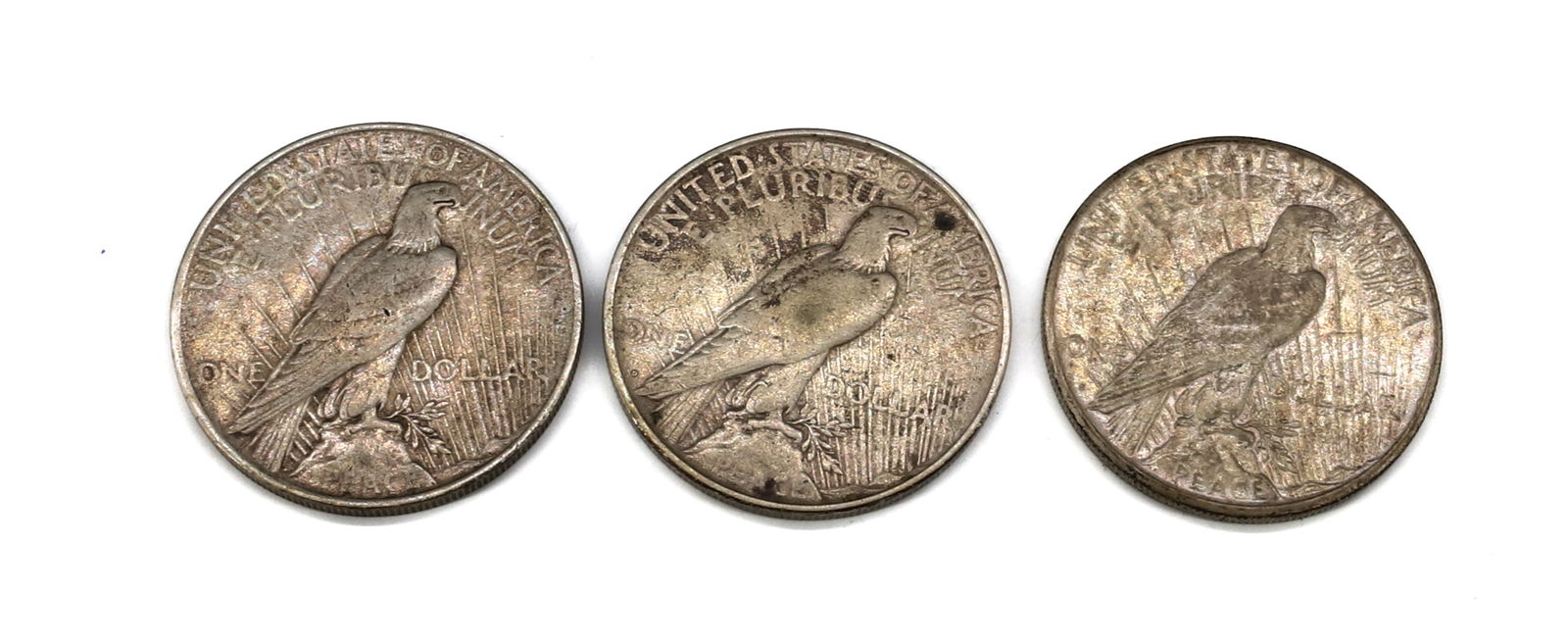(3) PEACE DOLLARS - 2