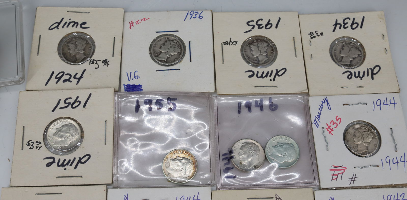 (28) VARIOUS SILVER DIMES - 2