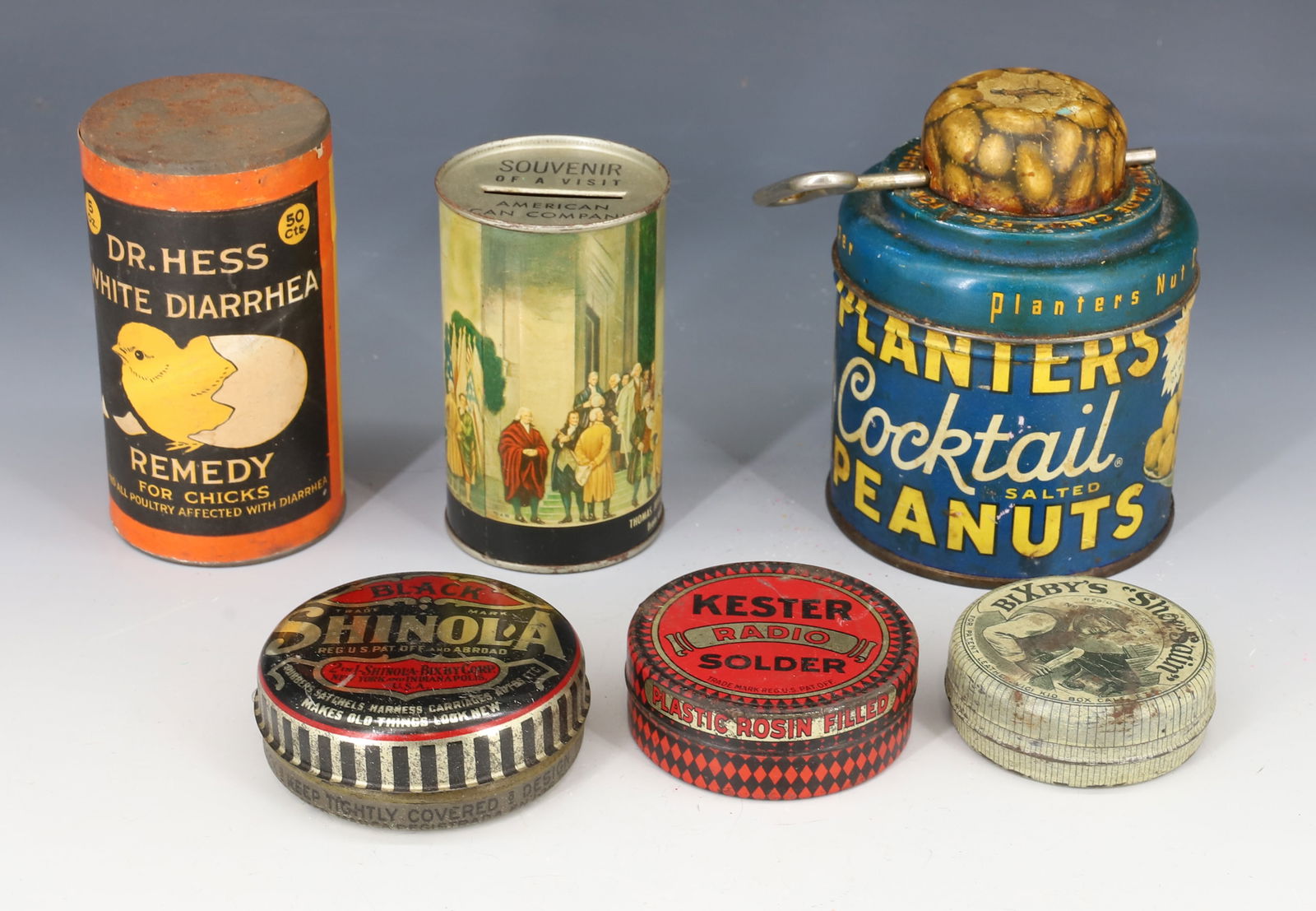 LOT OF ASSORTED VINTAGE TINS (1 of 4)