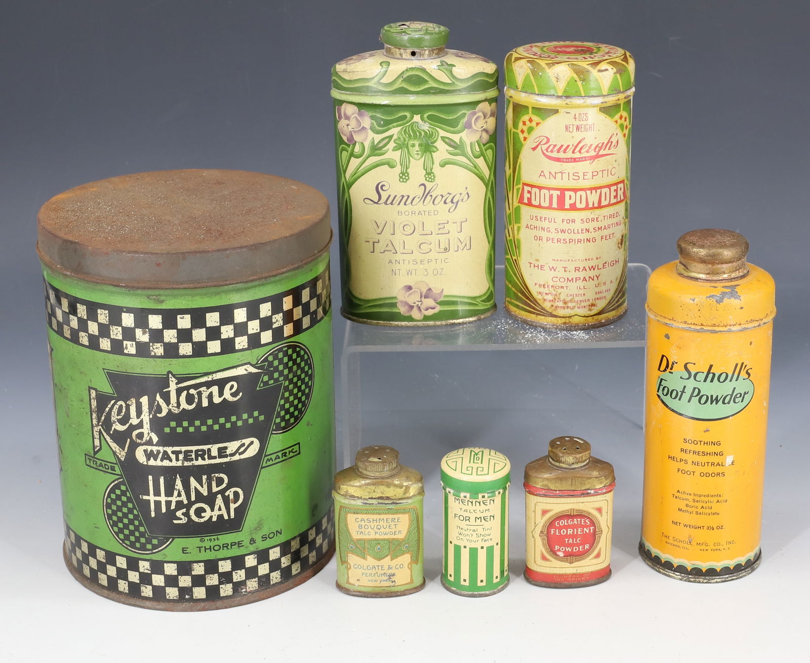 LOT OF VINTAGE POWDER / TALC TINS (1 of 2)