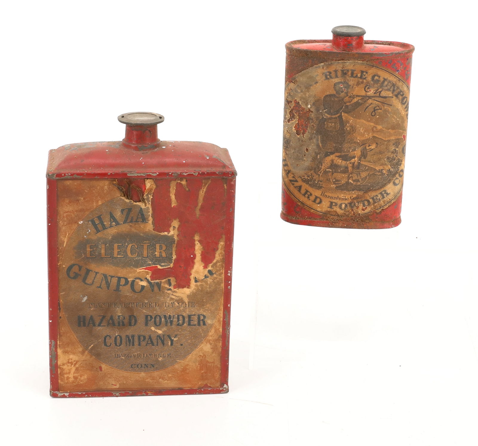 (2) GUNPOWDER TINS, PAPER LABELS (1 of 3)