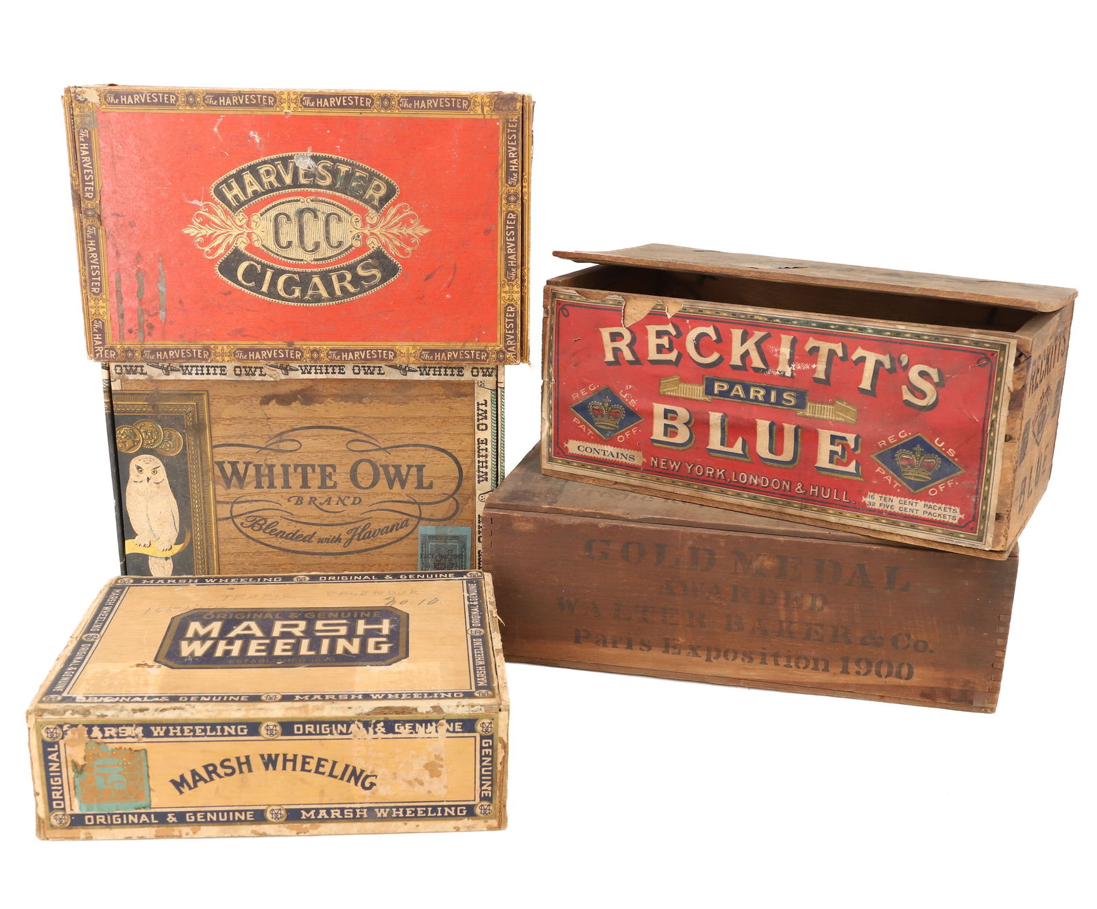 LOT OF ADVERTISING BOXES (1 of 9)