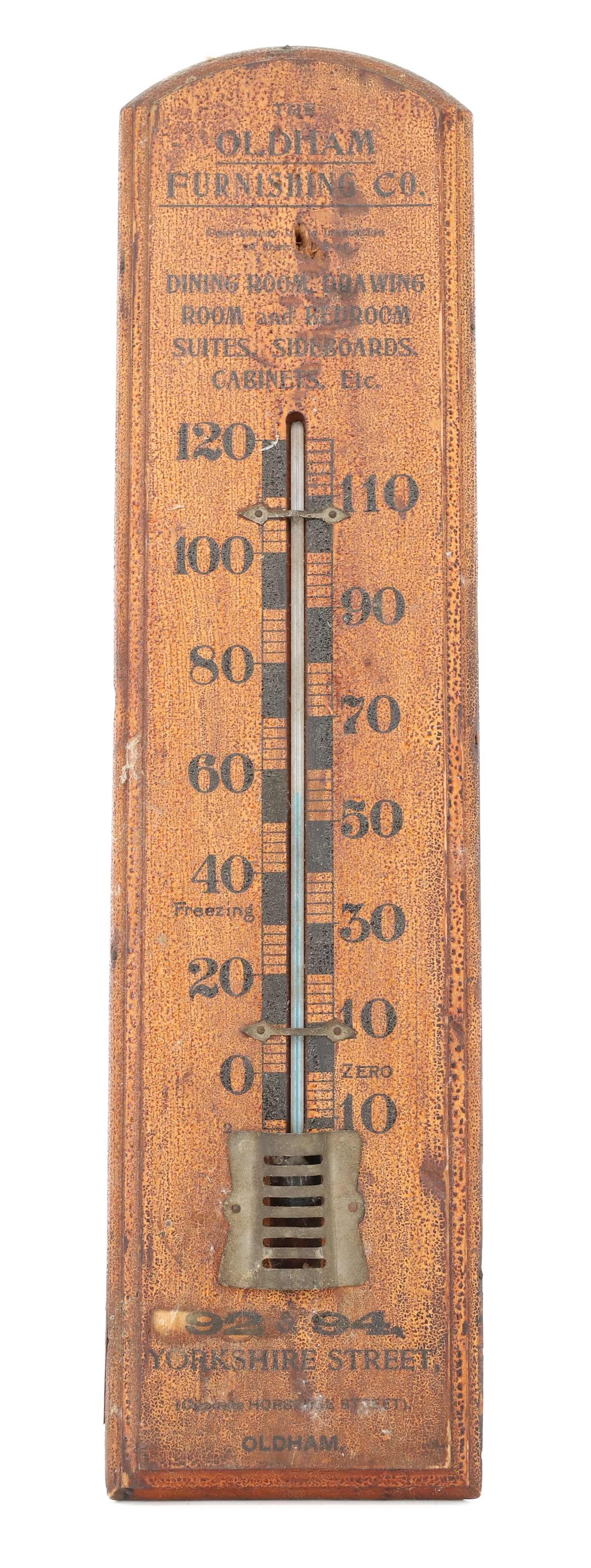 WOODEN ADVERTISING THERMOMETER (1 of 6)