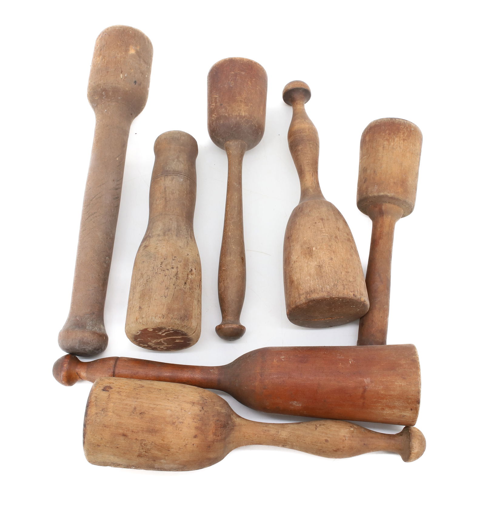 LOT OF (7) WOODEN POTATO MASHERS (1 of 2)