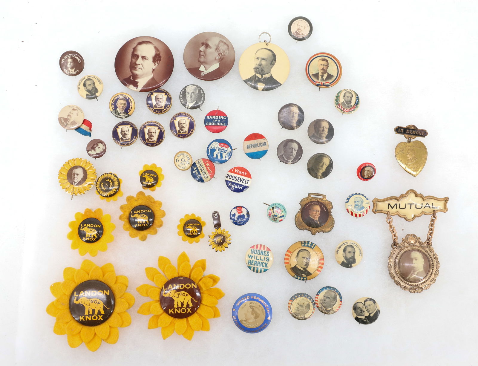 LOT OF POLITICAL PINBACKS, BUTTONS (1 of 6)