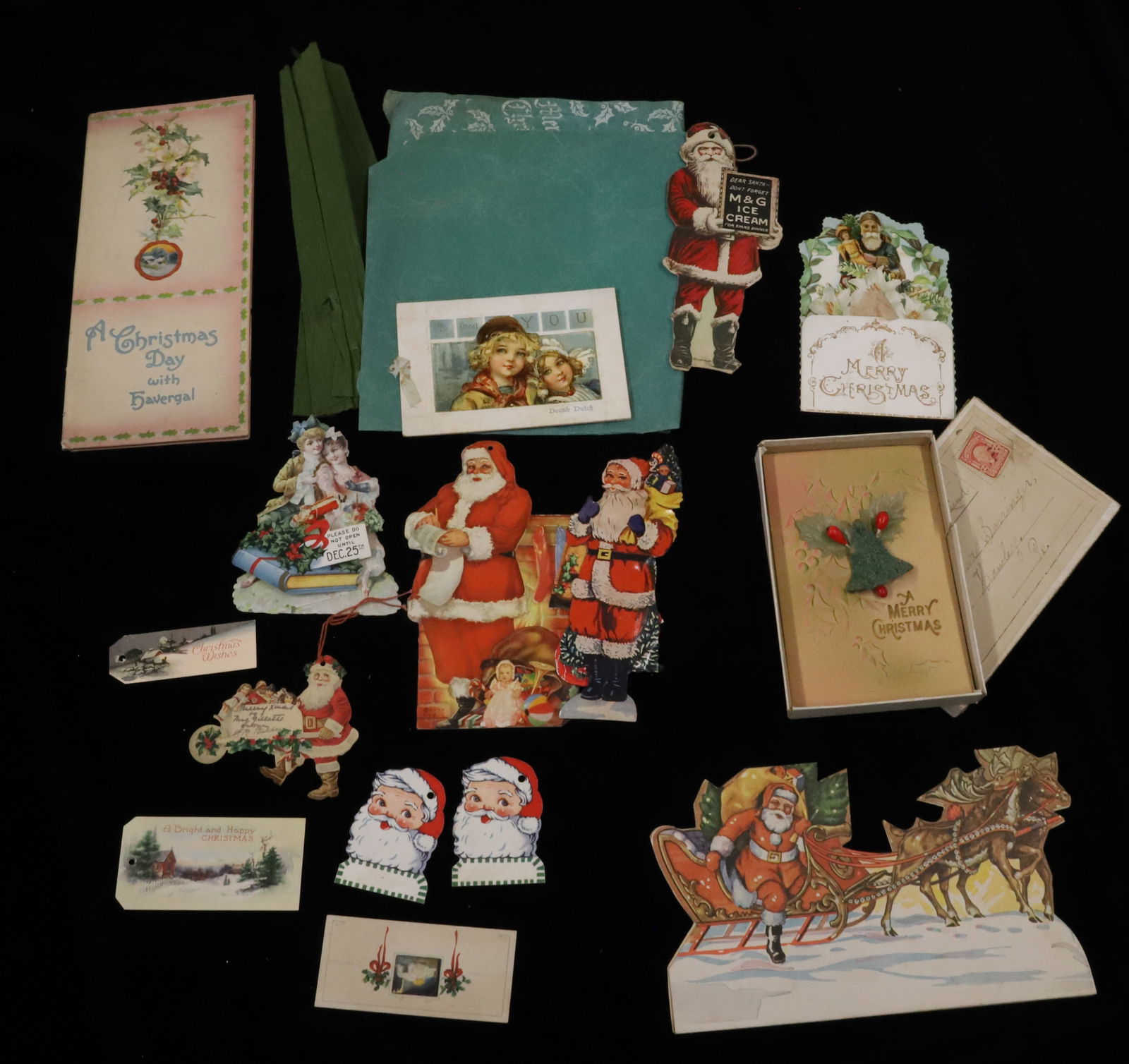 LOT OF ANTIQUE CHRISTMAS DECORATIONS (1 of 7)