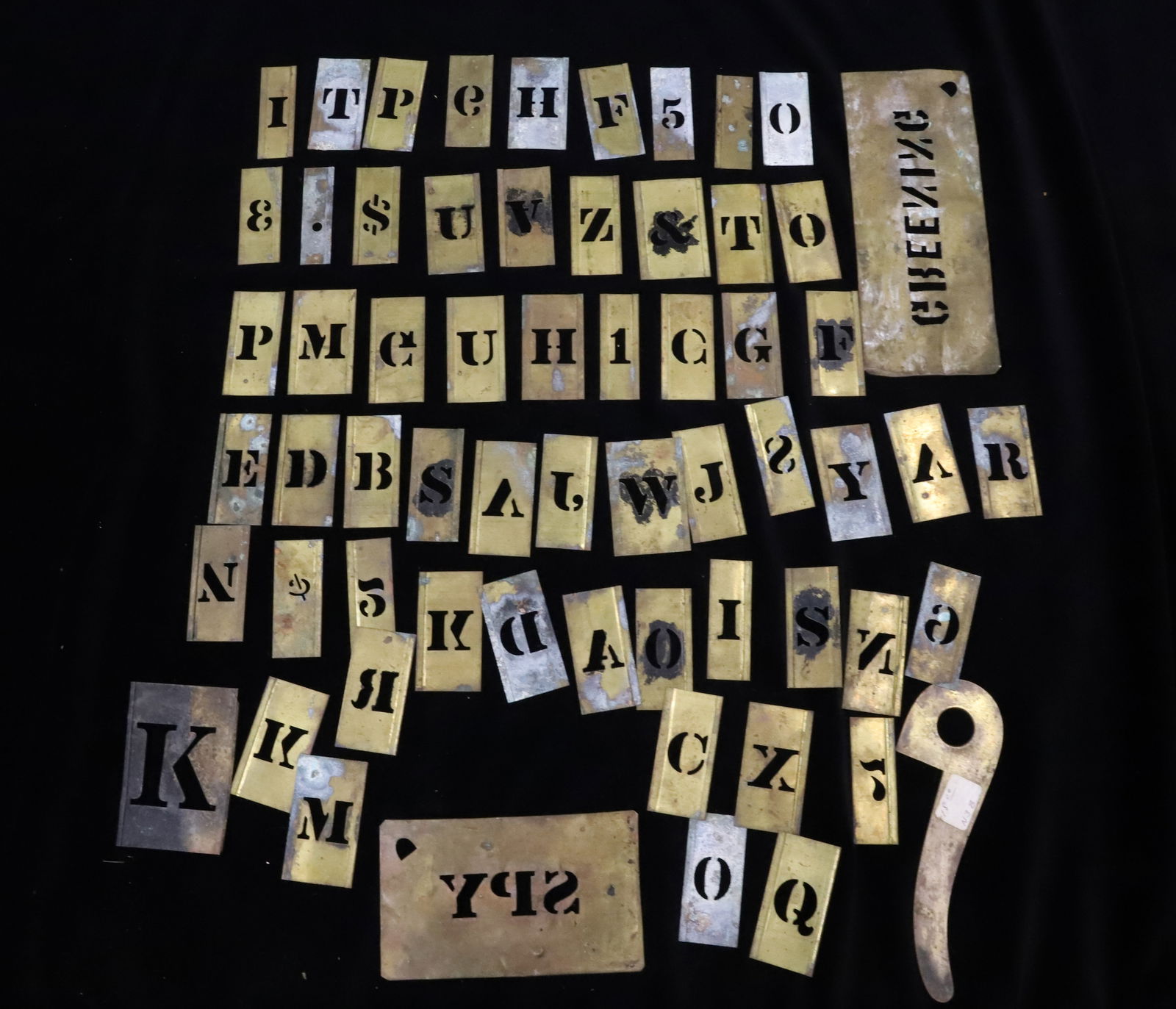 LOT OF BRASS STENCILS (1 of 3)