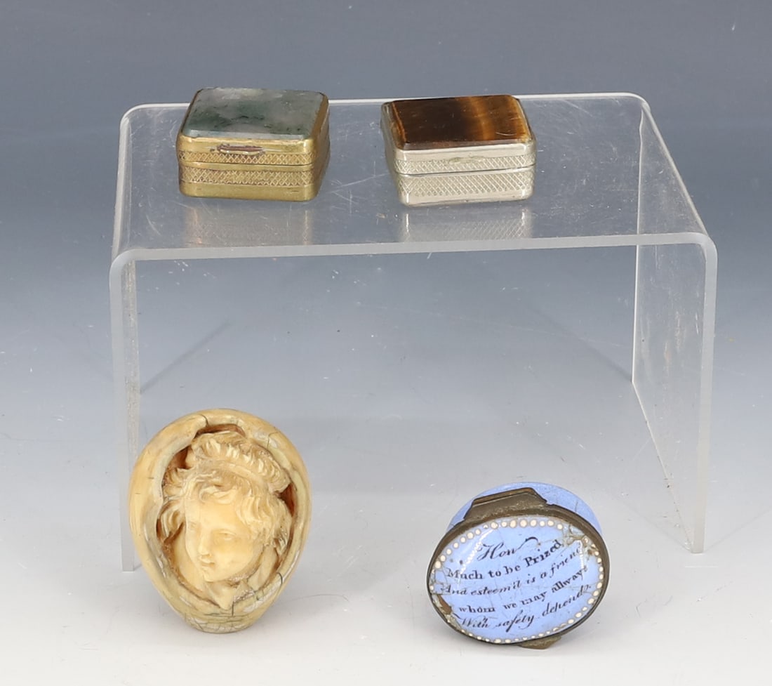 LOT OF ANTIQUE SMALL BOXES, BATTERSEA (1 of 5)