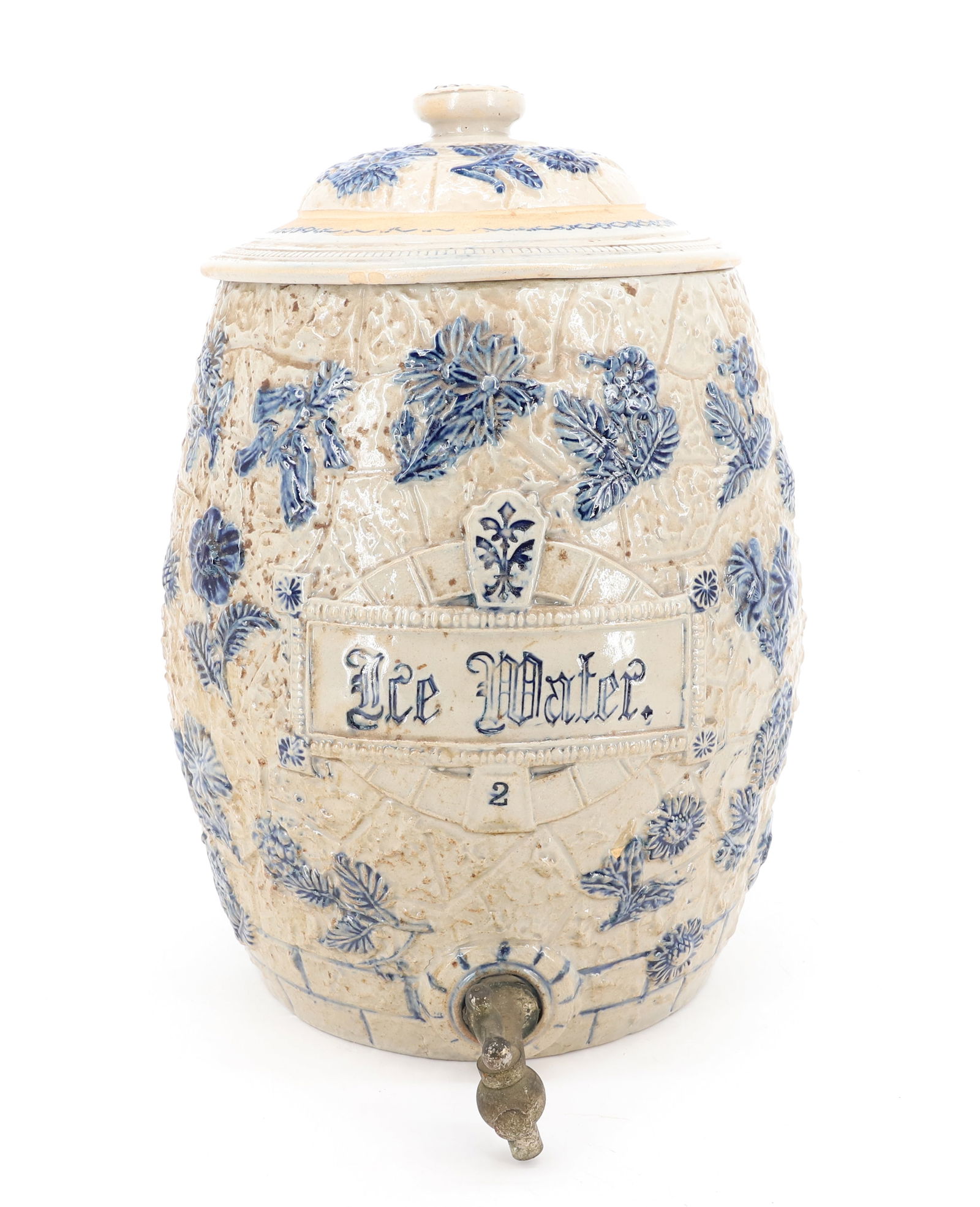 TWO-GALLON ICE WATER COOLER, WHITE'S UTICA (1 of 8)