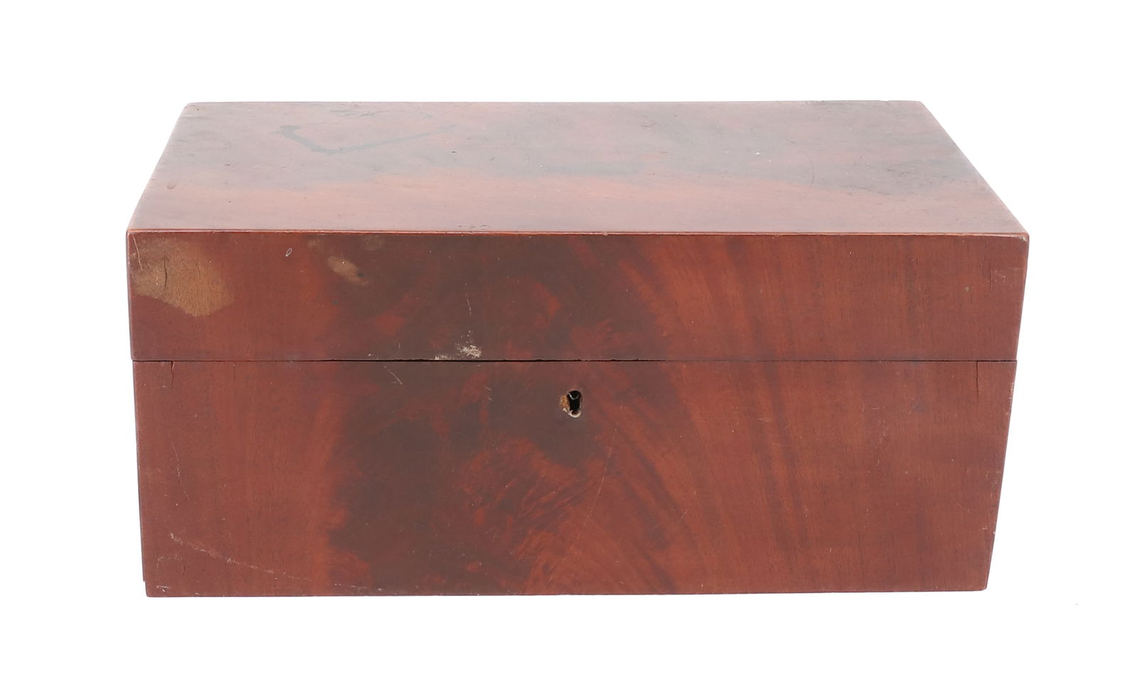 19TH C. MAHOGANY DEED BOX (1 of 9)