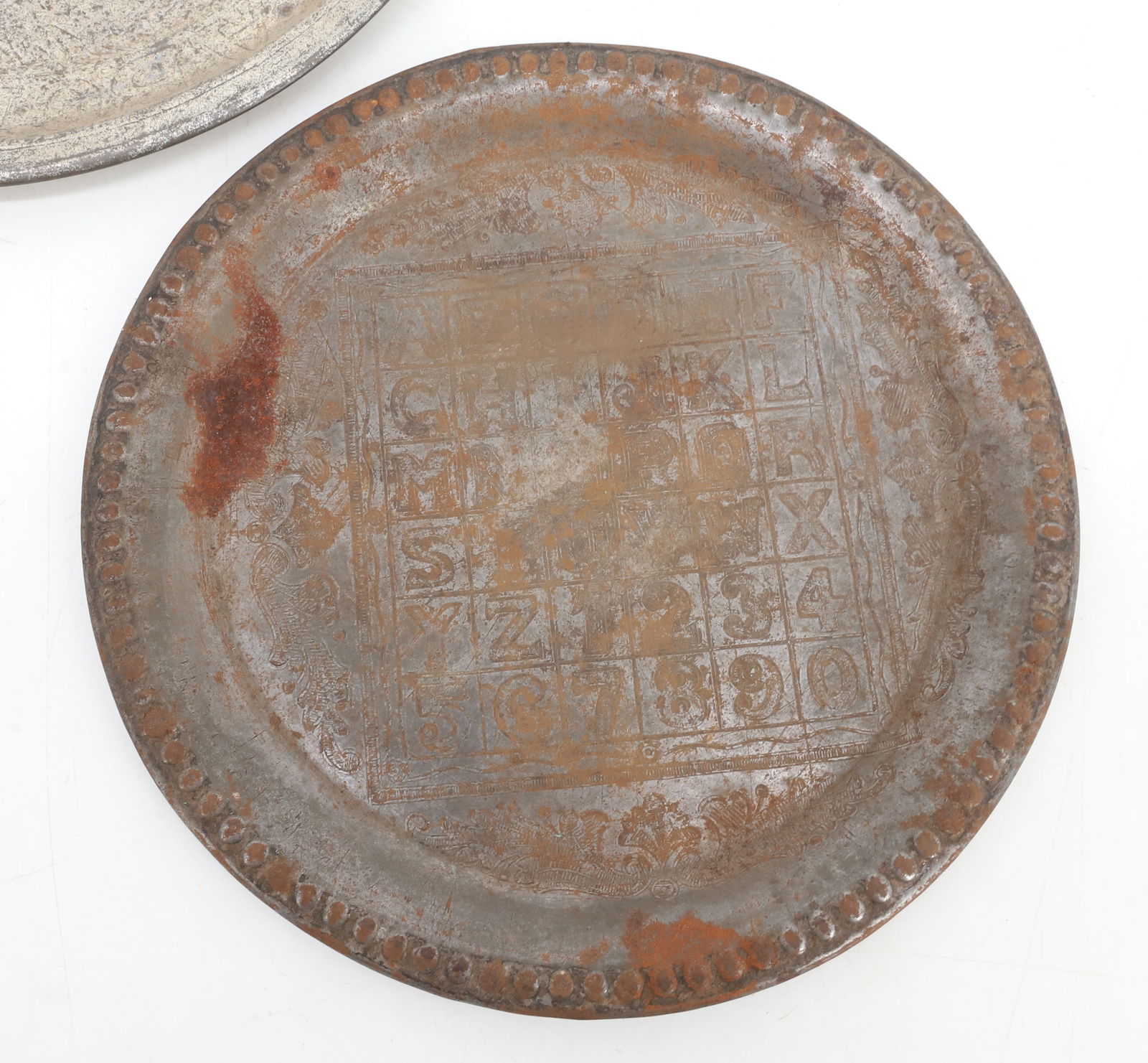 (3) TIN ABC PLATES - 3