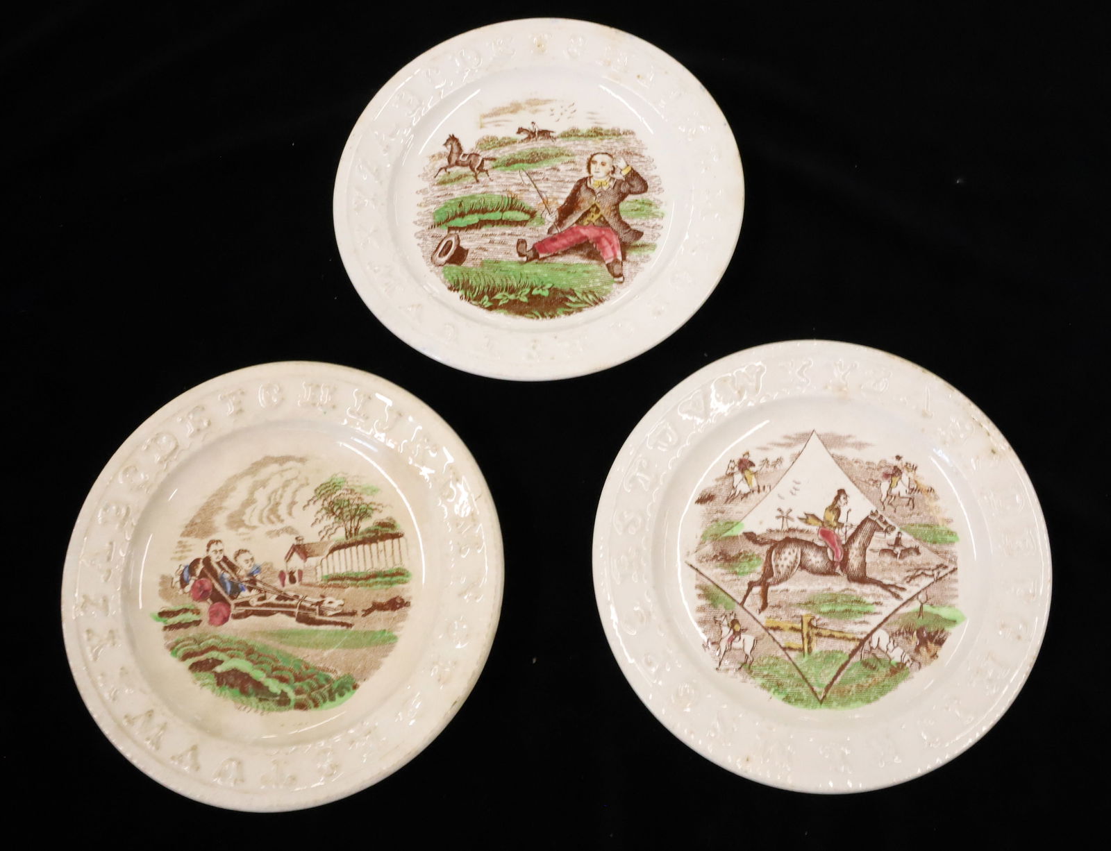 LOT OF TRANSFERWARE ABC PLATES (1 of 5)