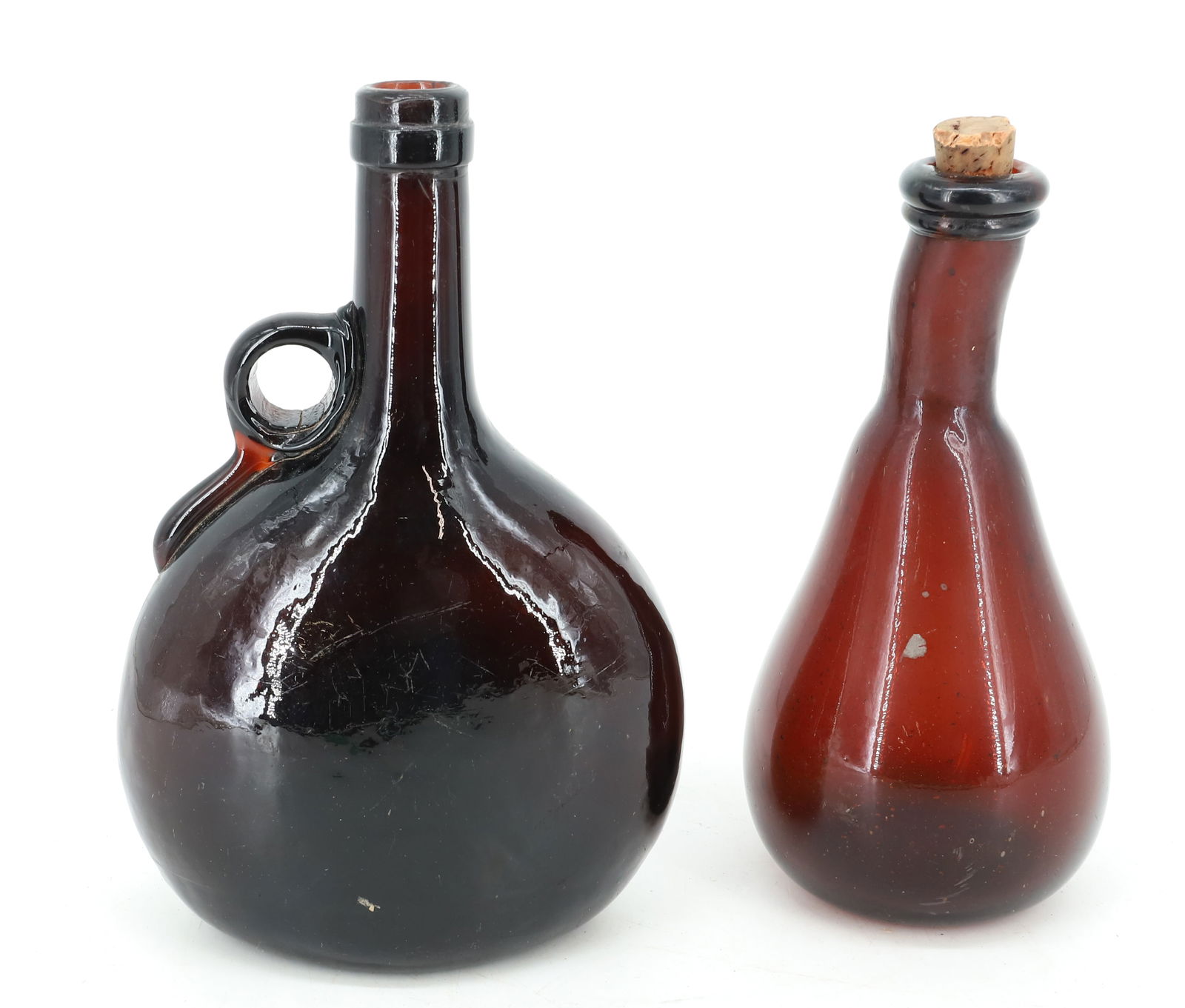 (2) ANTIQUE BOTTLES / FLASKS - 2