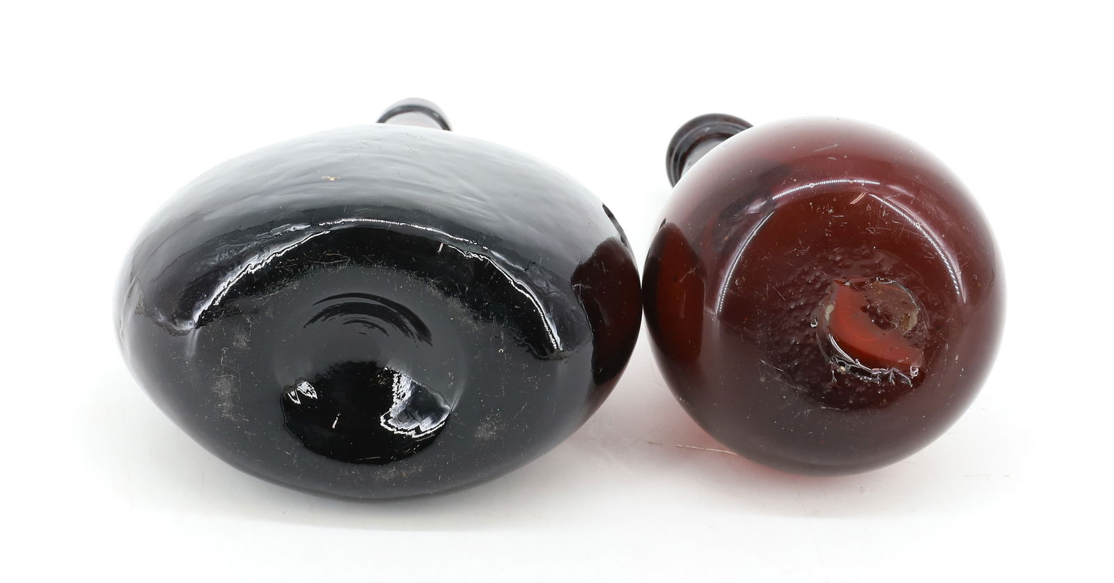 (2) ANTIQUE BOTTLES / FLASKS - 3