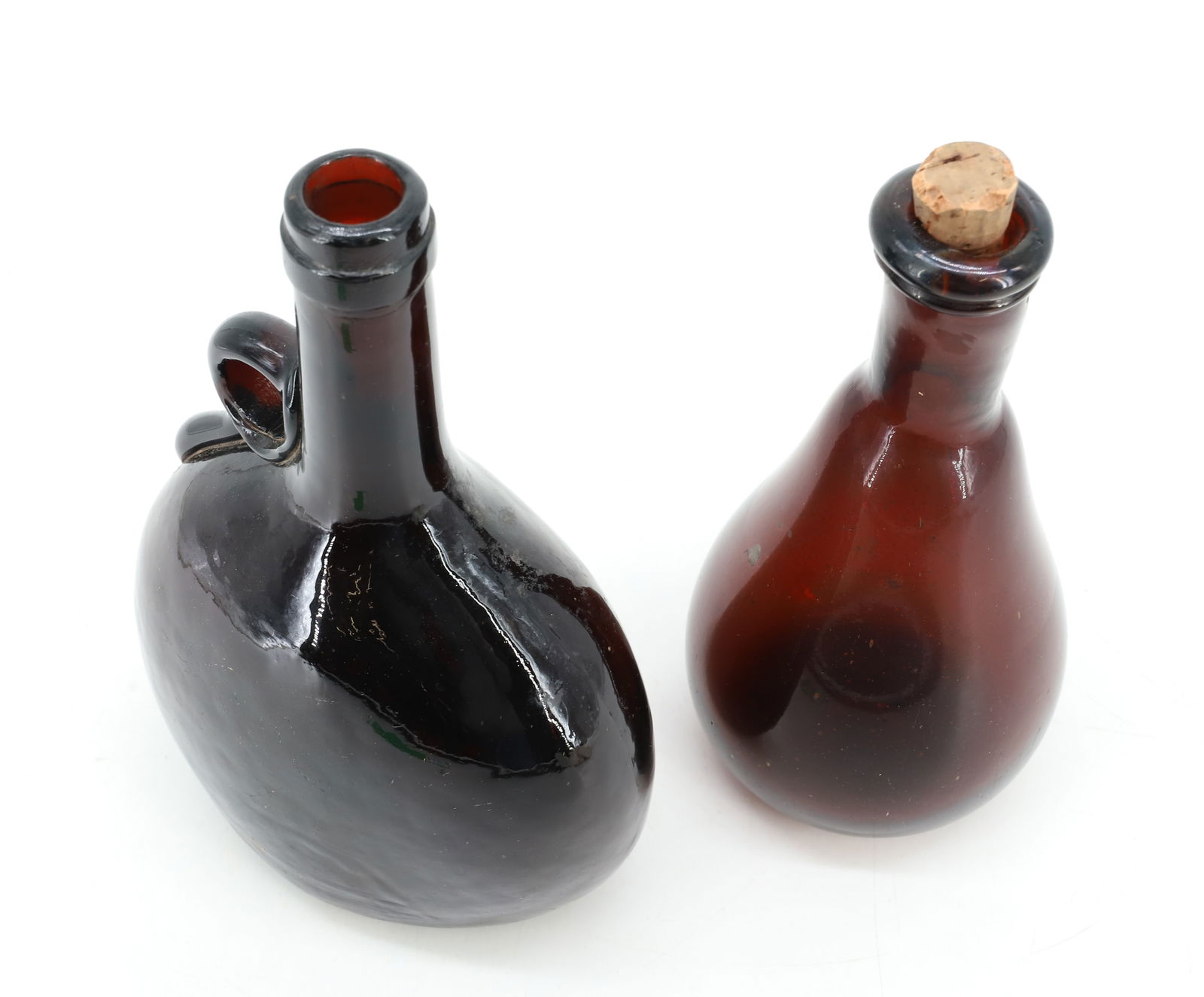 (2) ANTIQUE BOTTLES / FLASKS - 4