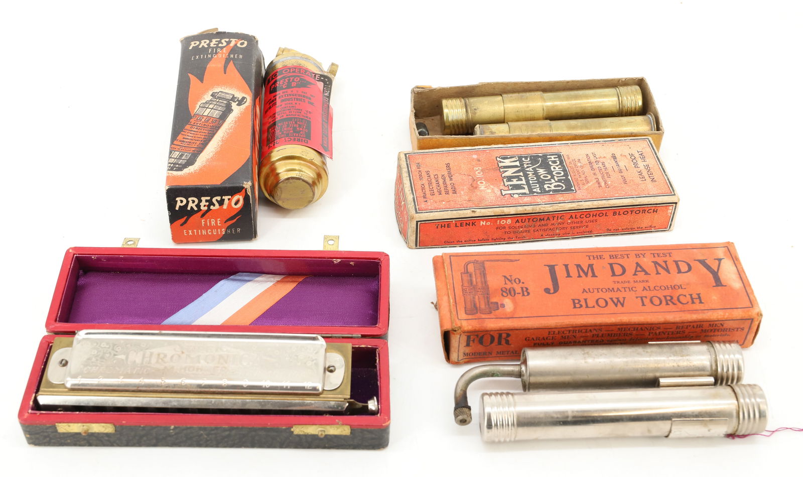 HOHNER HARMONICA, MINI BLOW TORCHES, FIRE EXTINGUISHER (1 of 5)