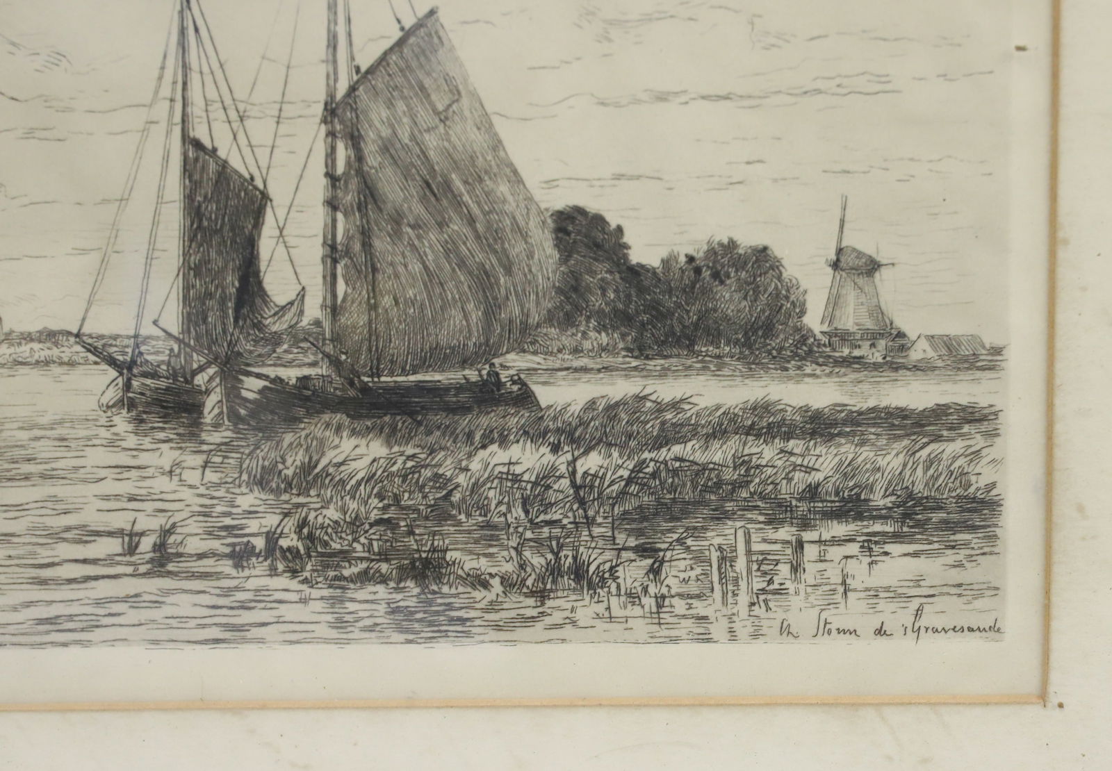 FRAMED ETCHING AND ENGRAVING - 3