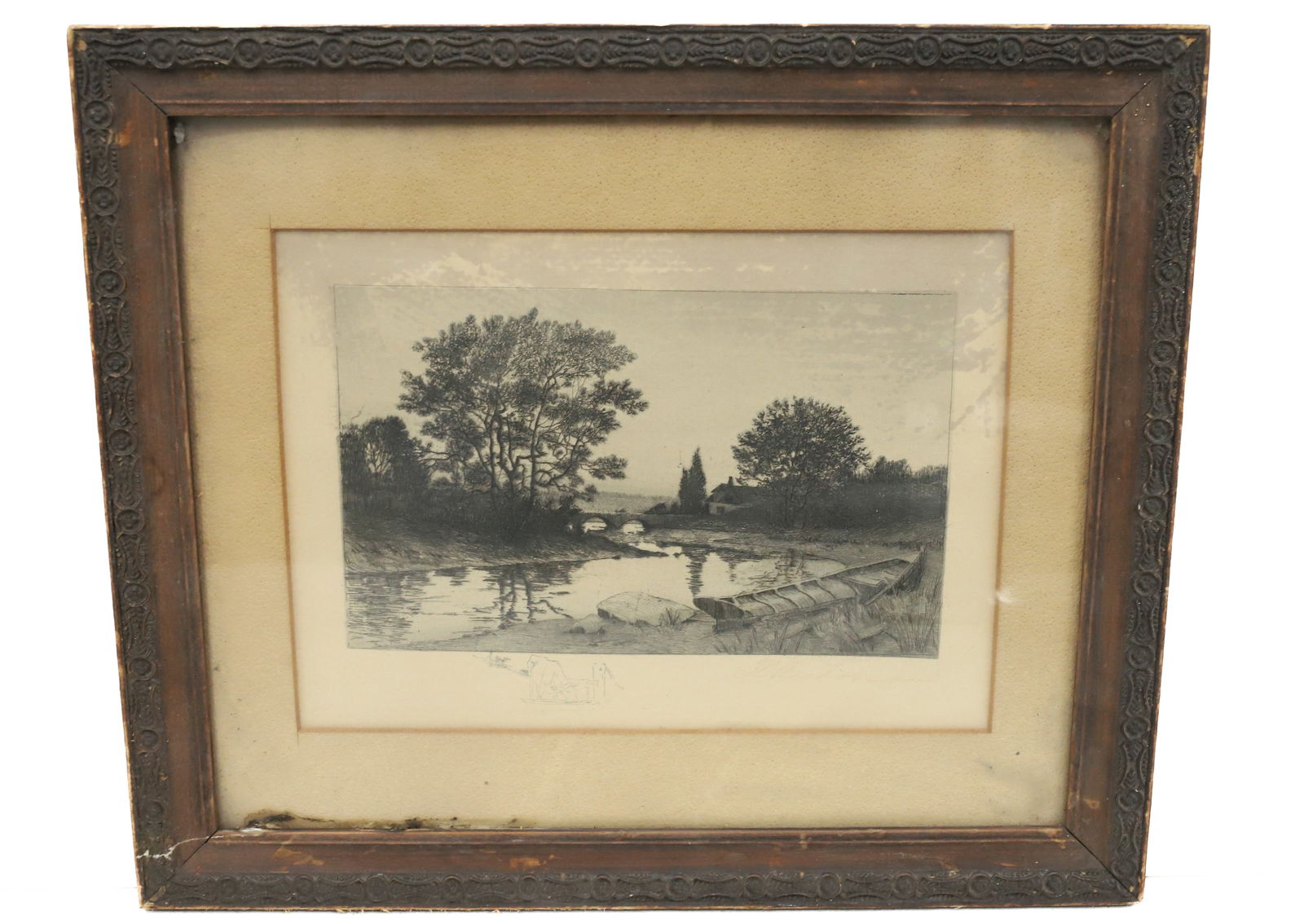 FRAMED ETCHING AND ENGRAVING - 4