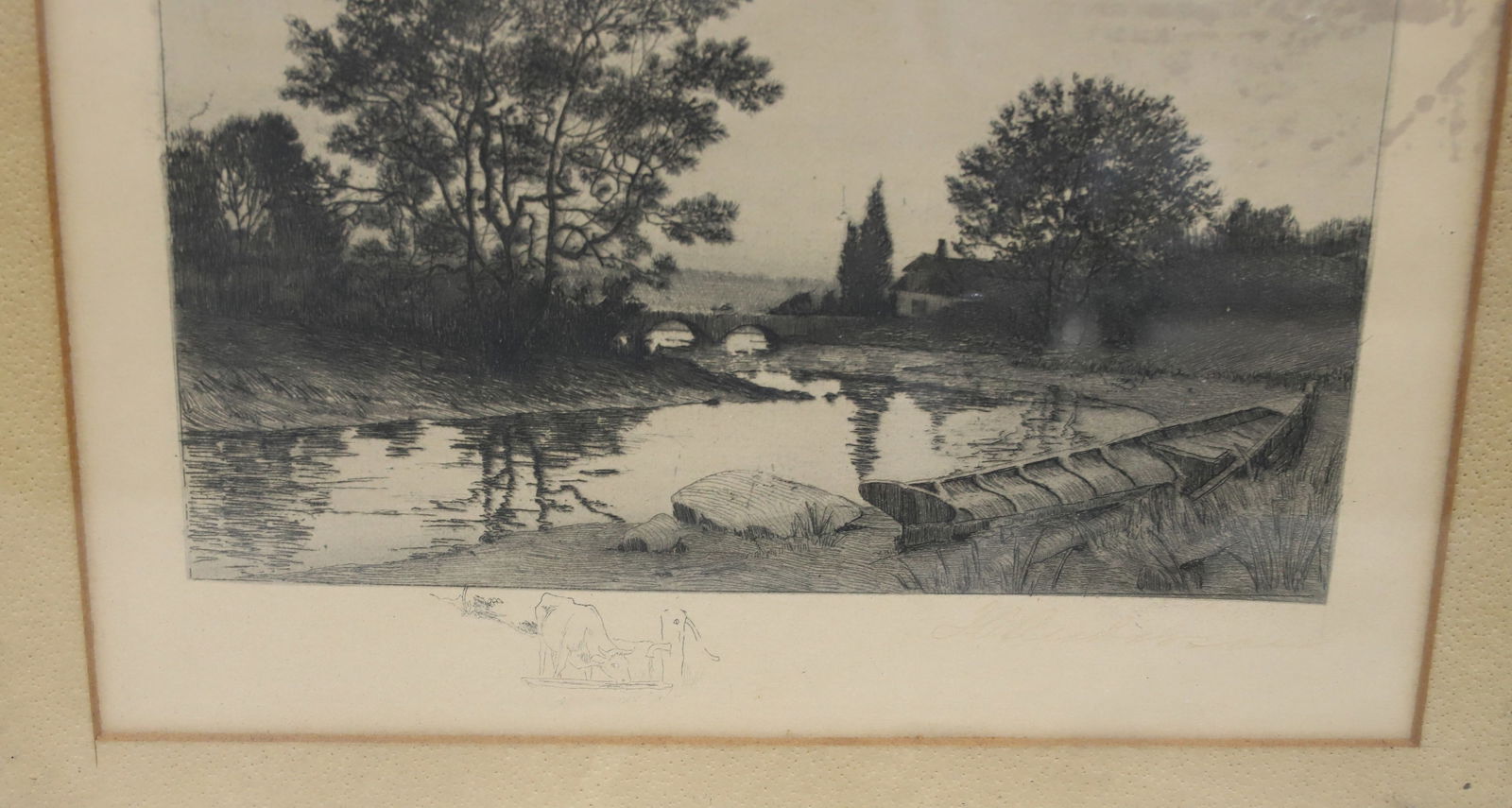 FRAMED ETCHING AND ENGRAVING - 5