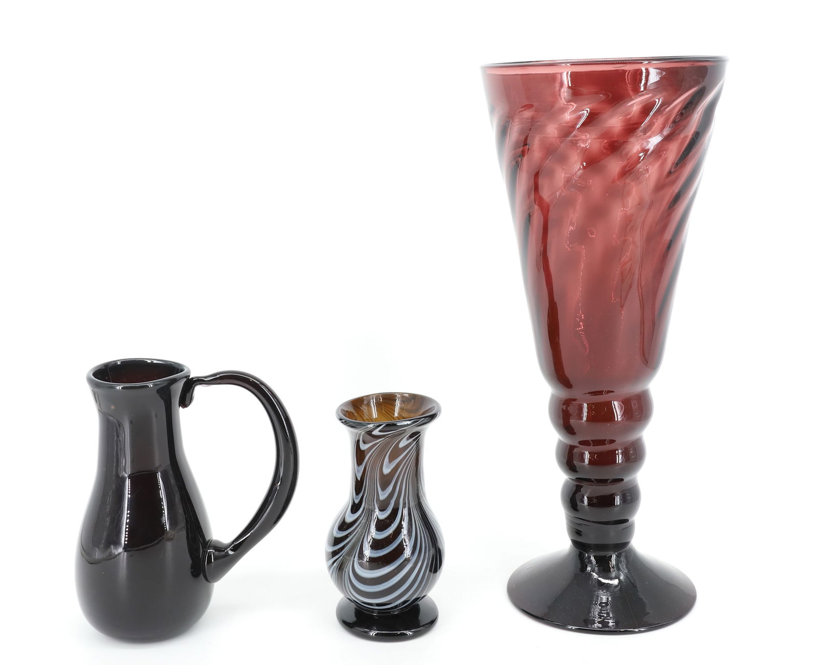 LOT OF COLORED BLOWN GLASS (1 of 8)