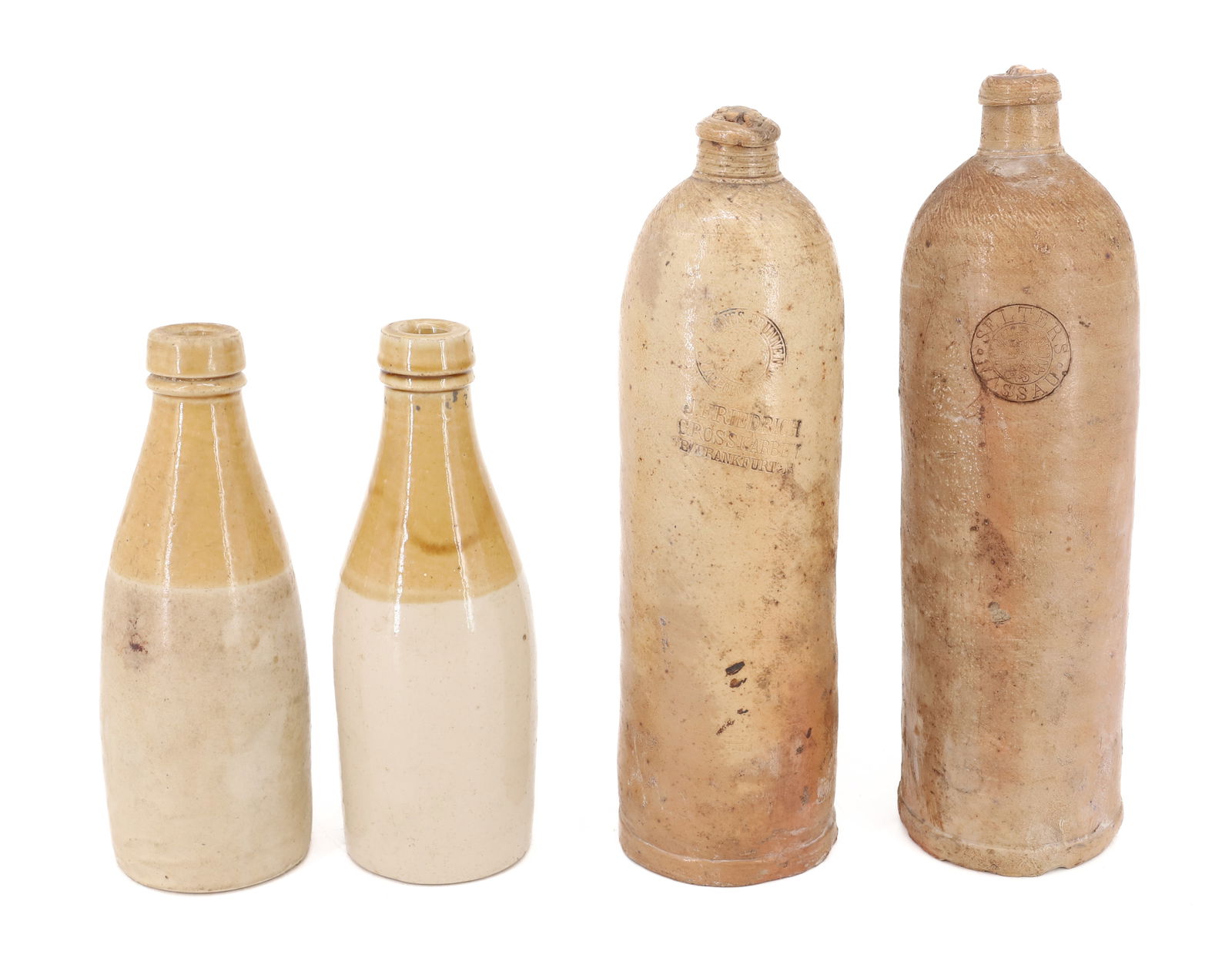 (4) STONEWARE BOTTLES (1 of 9)