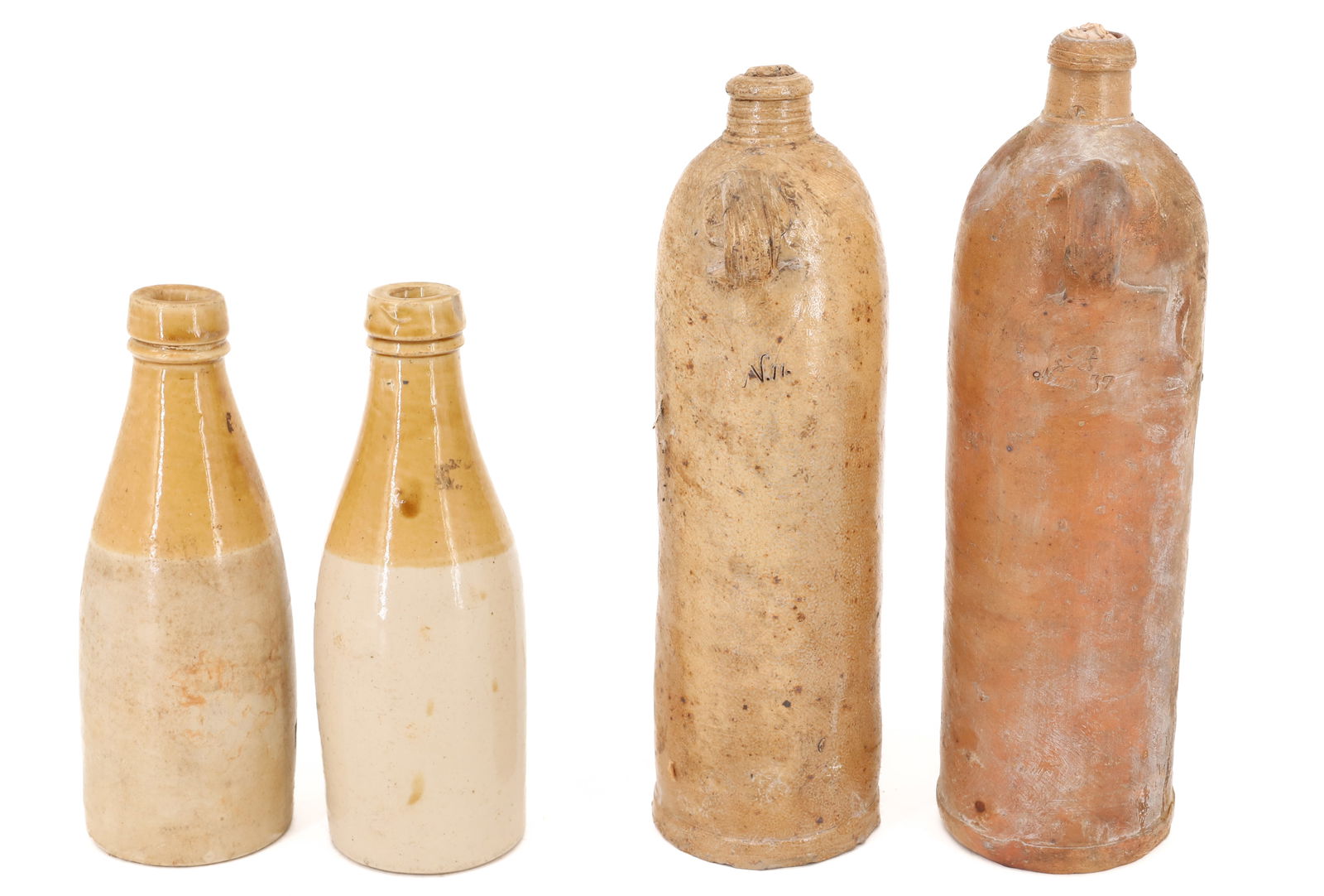 (4) STONEWARE BOTTLES - 5