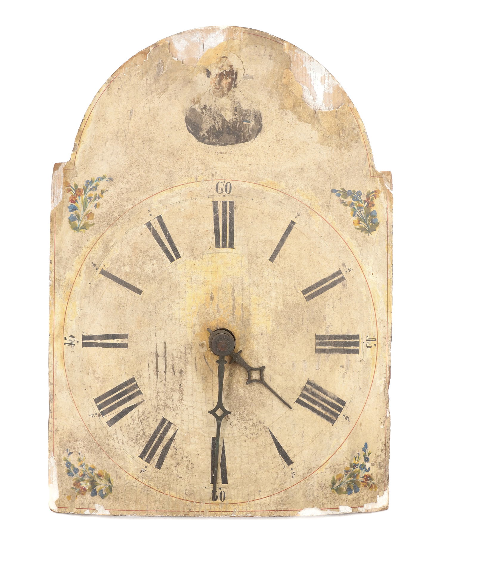 PAINTED WOODEN CLOCK FACE (1 of 4)