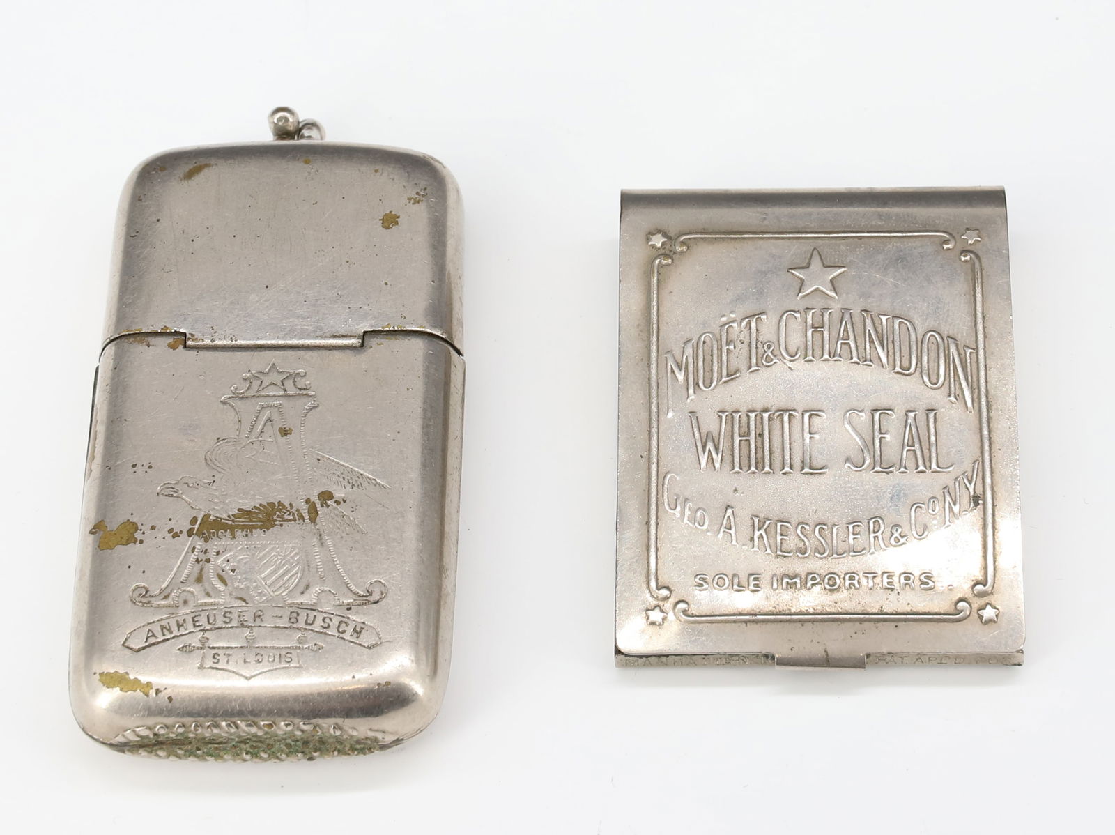 (2) ADVERTISING MATCH SAFES (1 of 4)