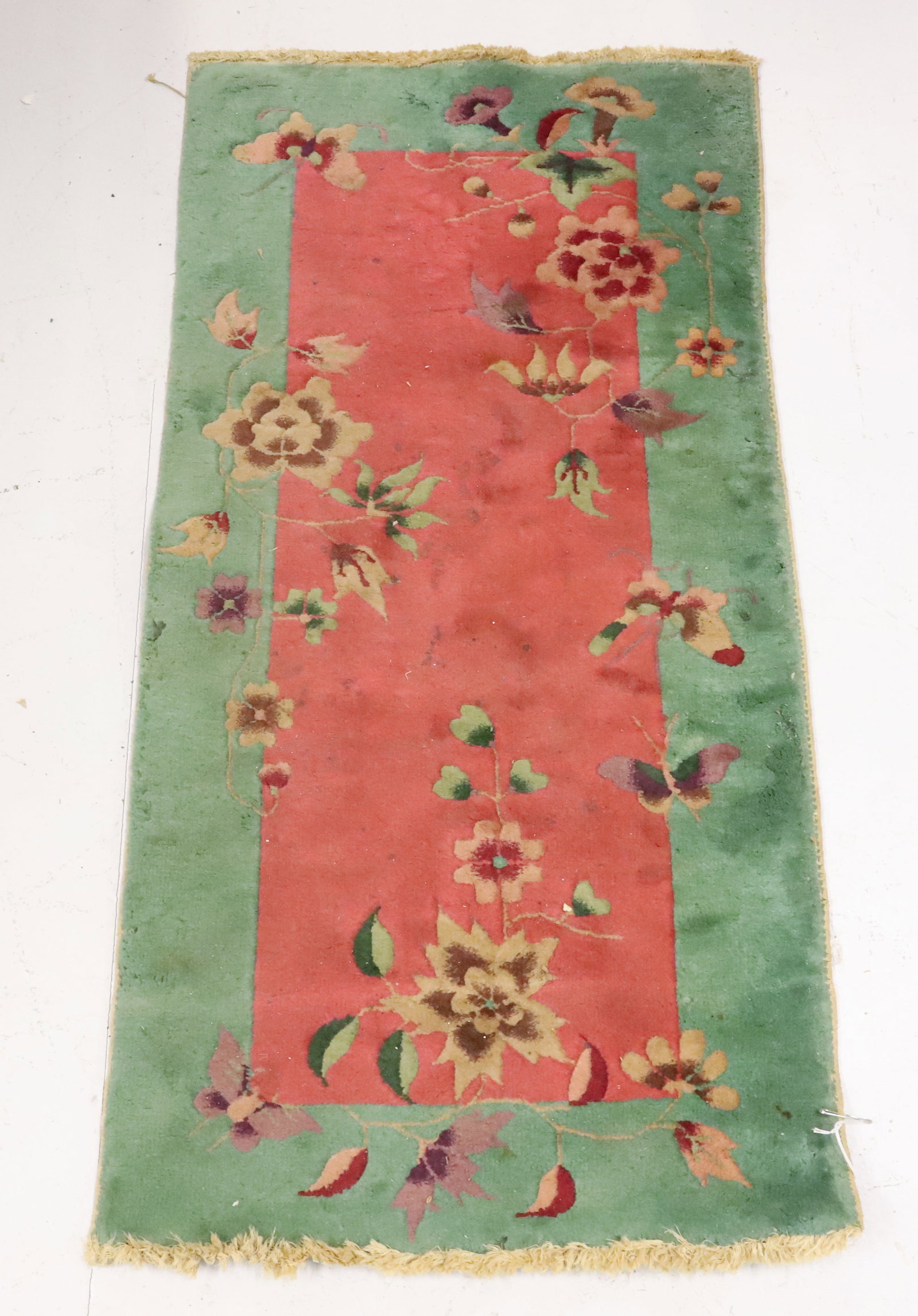 ANTIQUE CHINESE THROW RUG (1 of 4)