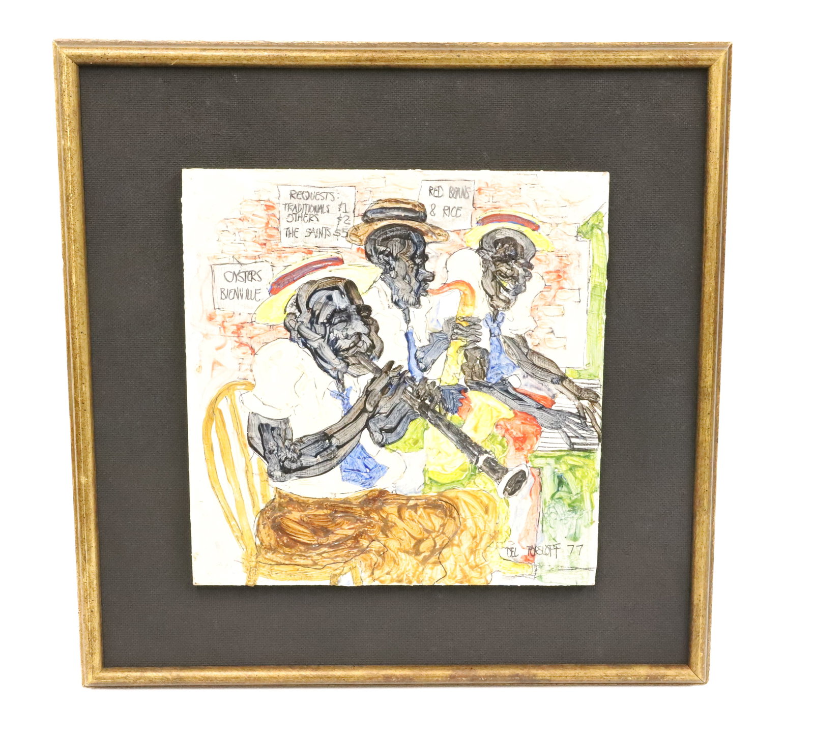 DEL FORSLOFF OIL ON BOARD , JAZZ PLAYERS (1 of 5)