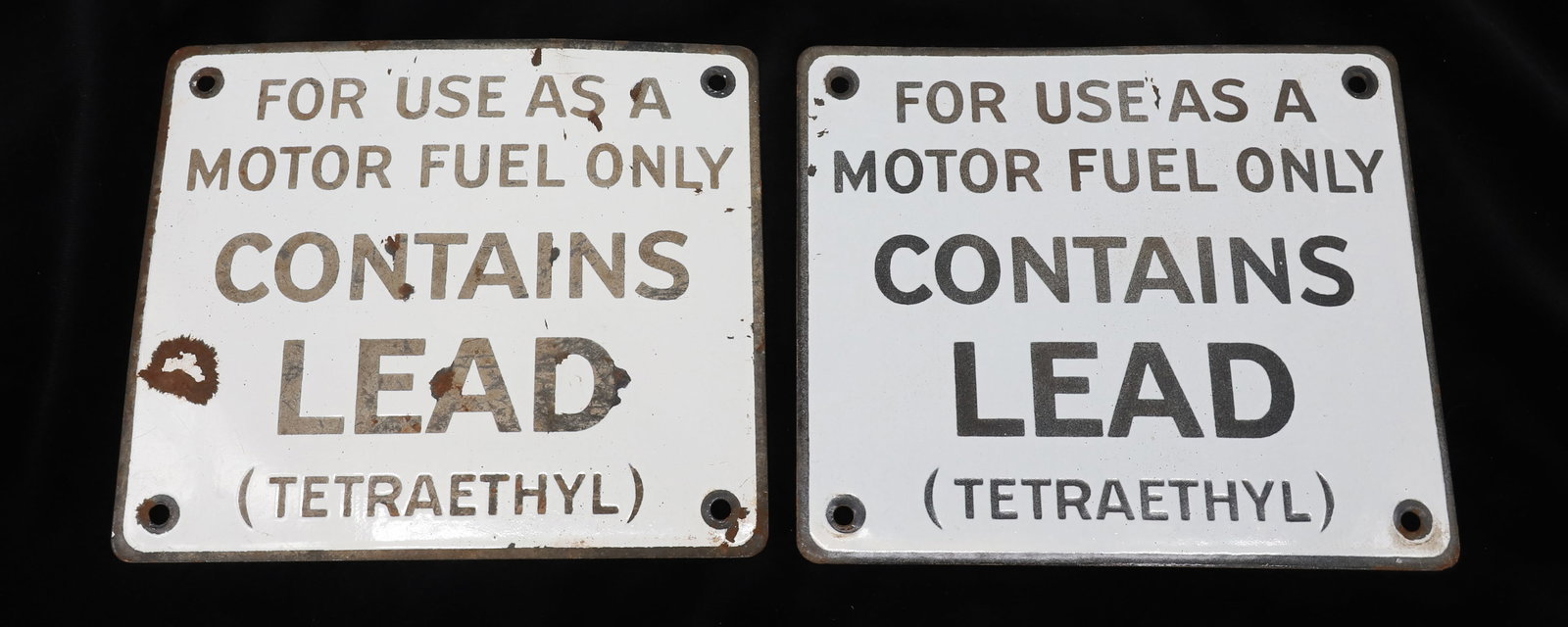 (2) PORCELAIN GAS PUMP SIGNS (1 of 2)